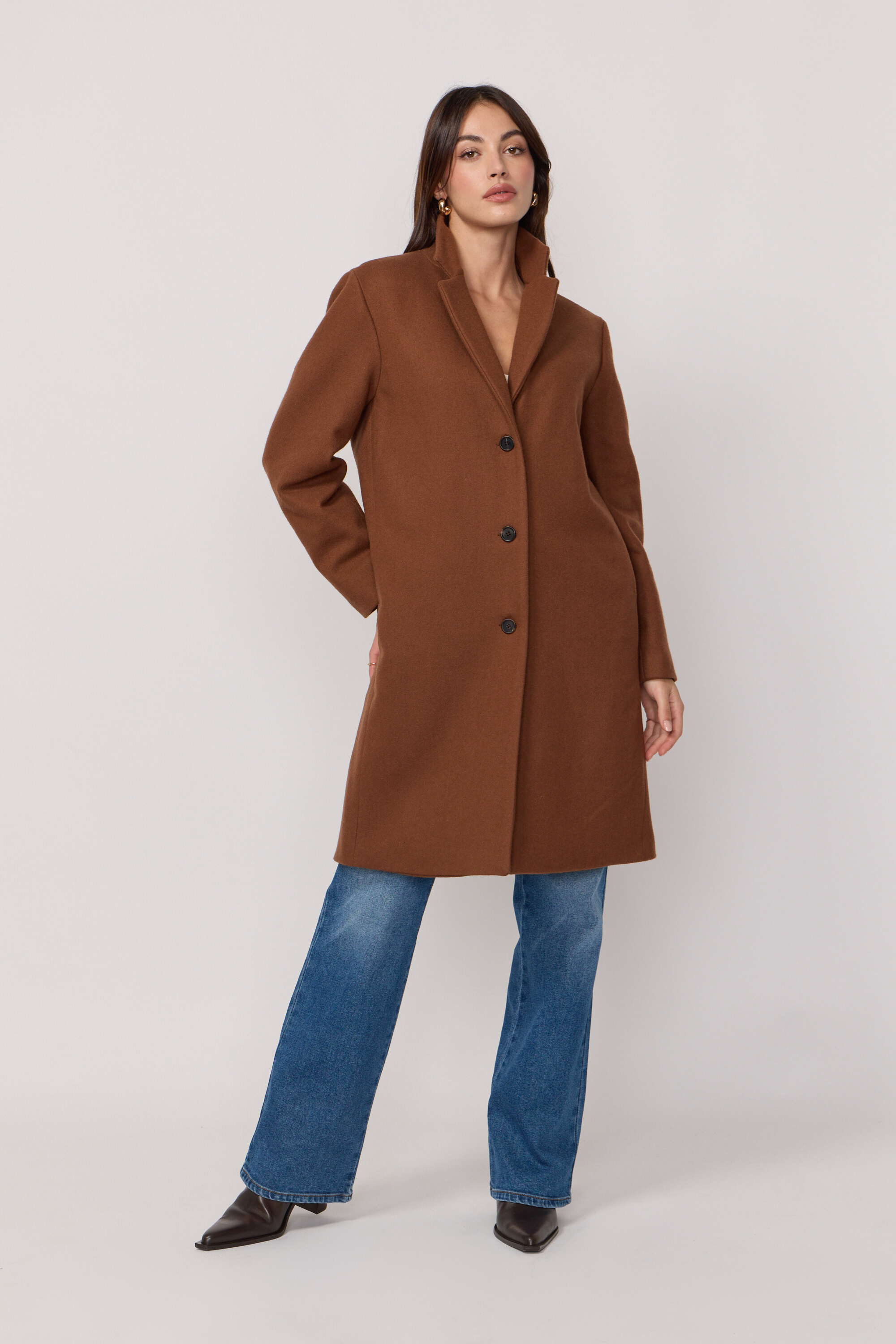 Manteau Signature en Laine et Cachemire - Caramel