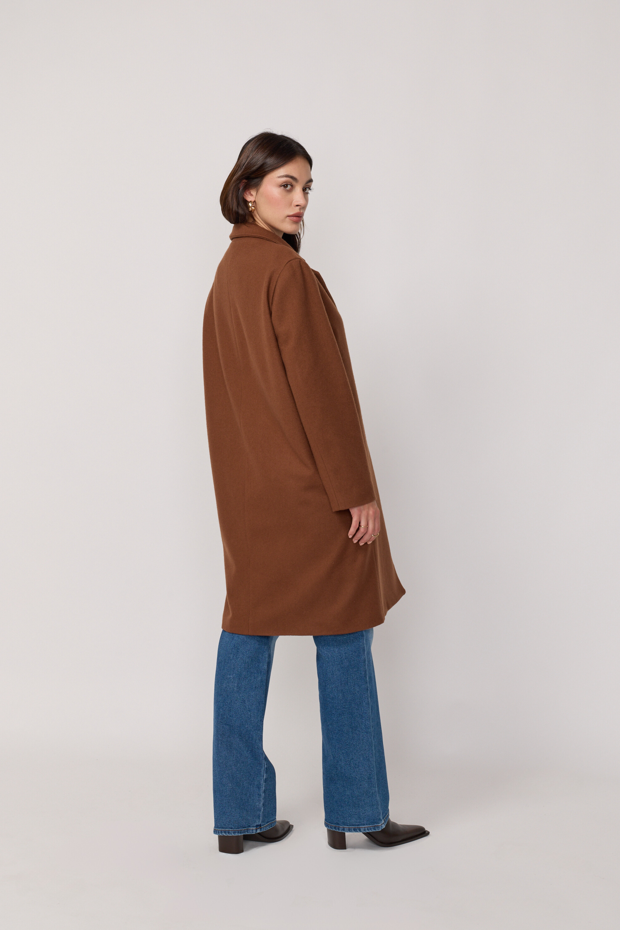 Manteau Signature en Laine et Cachemire - Caramel