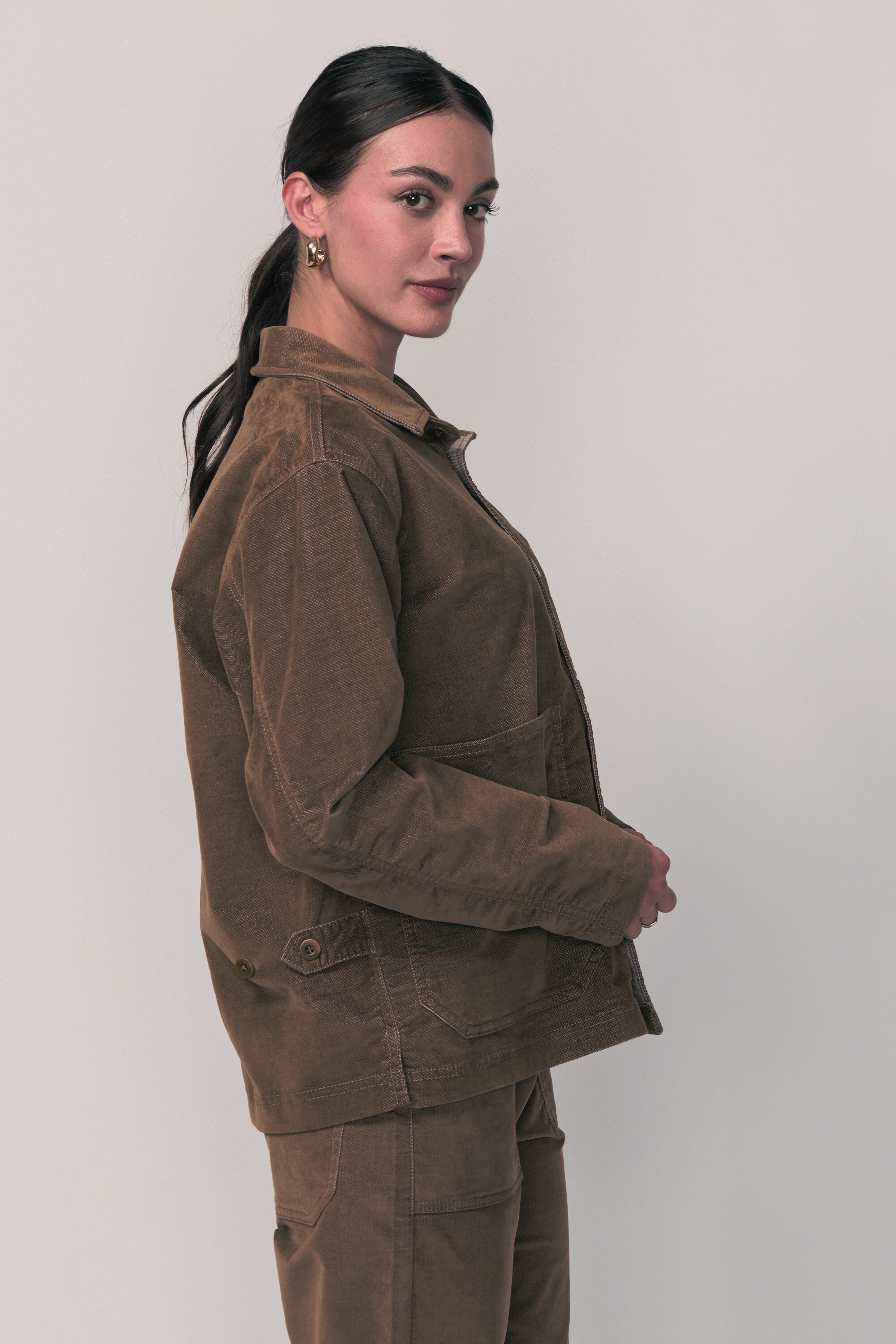 Veste Abby en Velours Velvet - Tabac