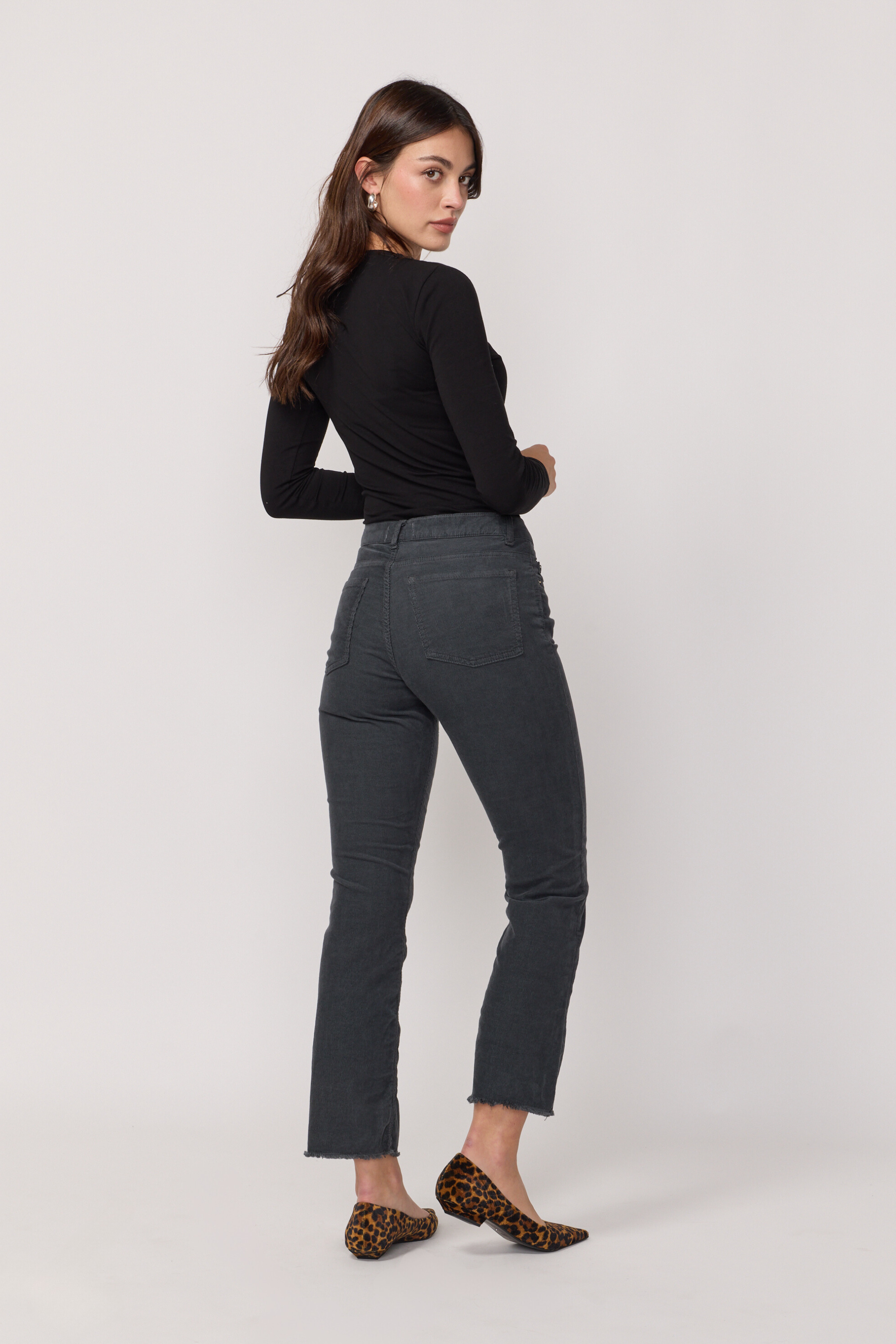 Pantalon Cara en Velours - Anthracite