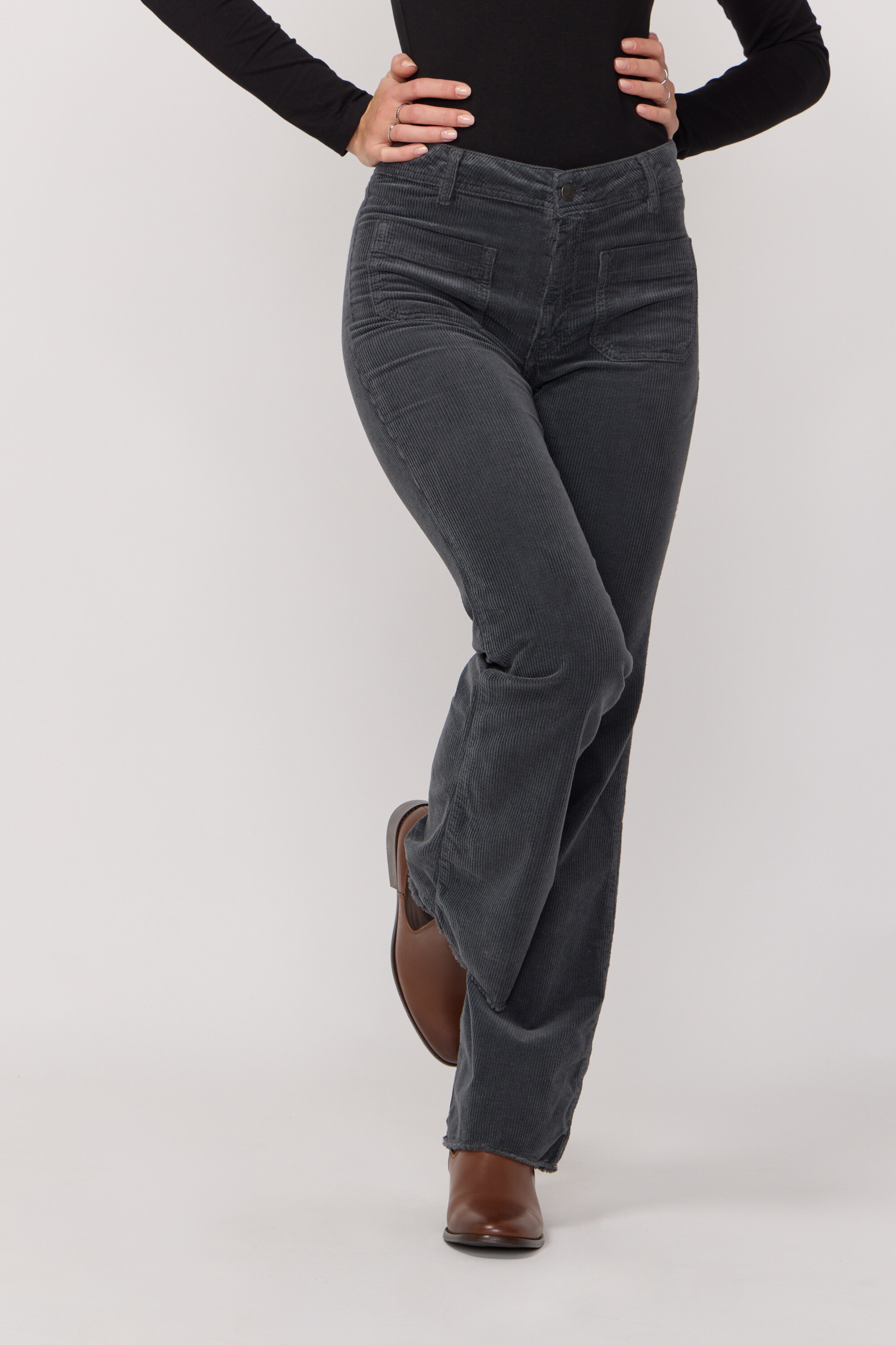 Pantalon Carlotta en Velours - Anthracite