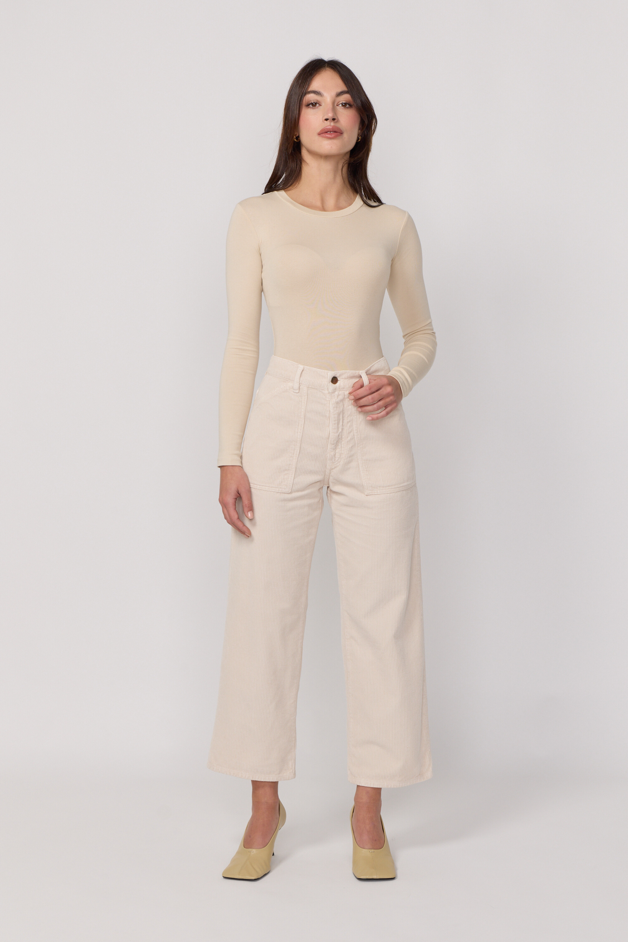 Pantalon Eddy en Velours - Cream