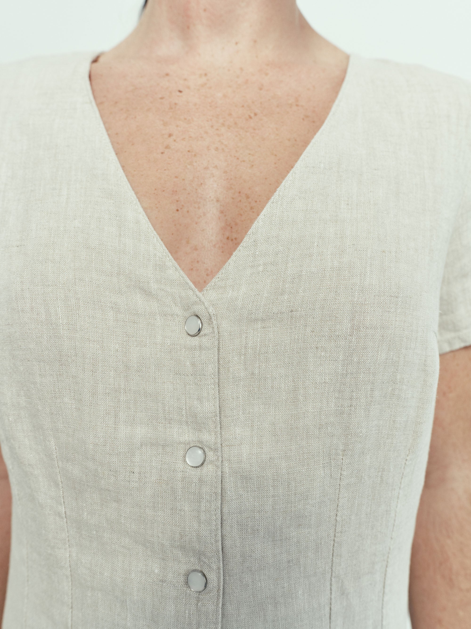 Robe Alena en Lin - Natural