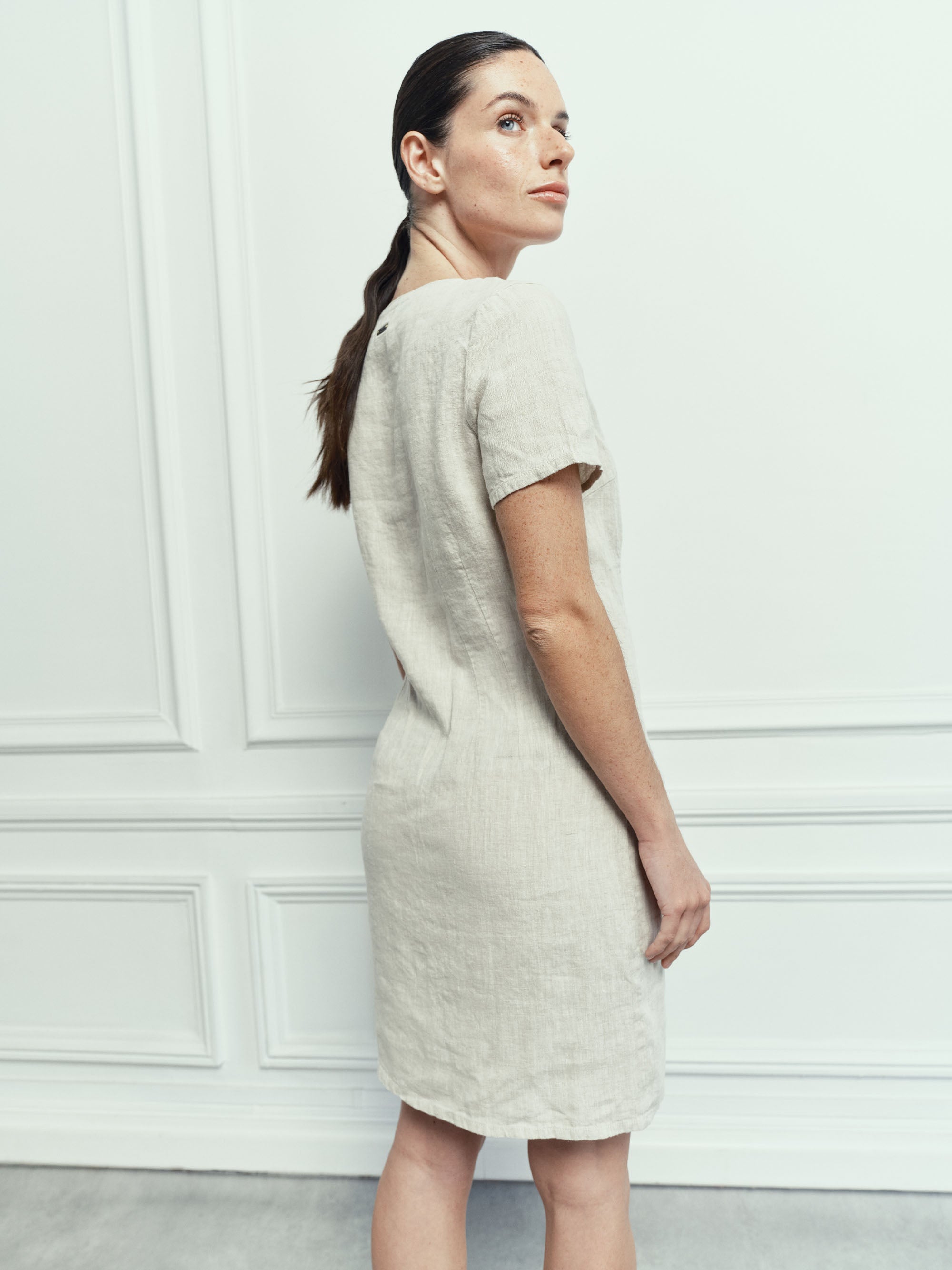 Robe Alena en Lin - Natural