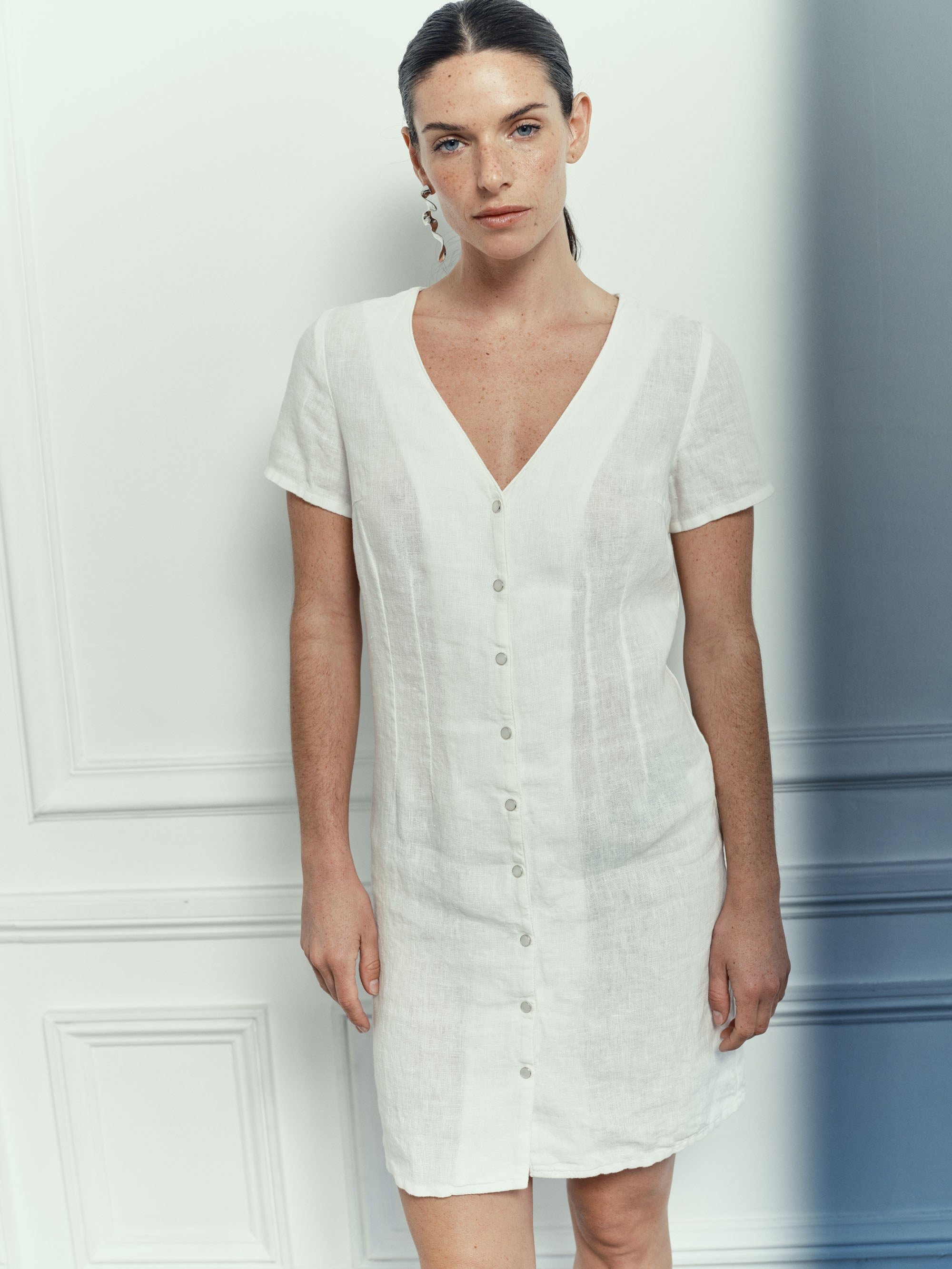 Robe Alena en Lin - White