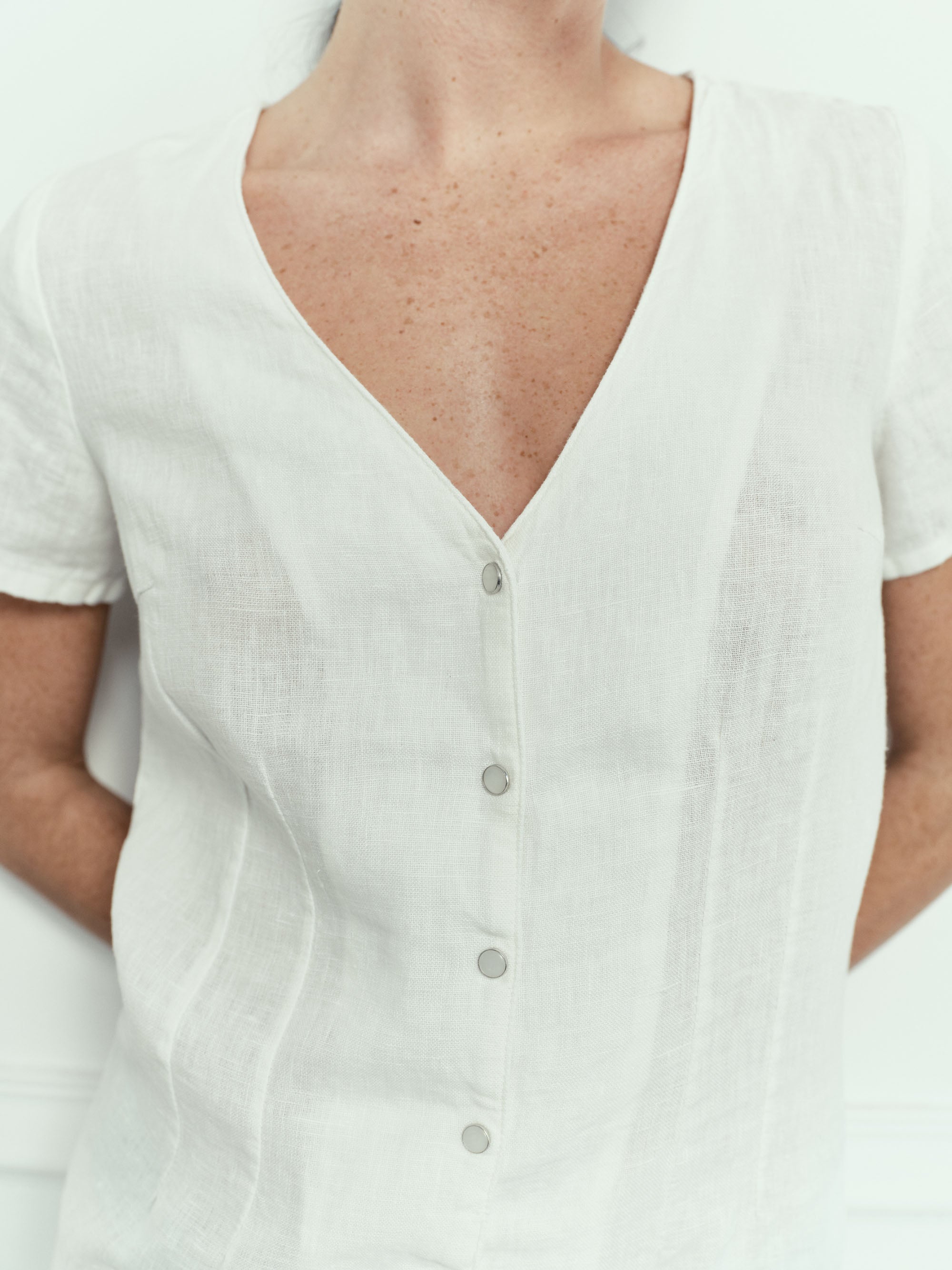 Robe Alena en Lin - White