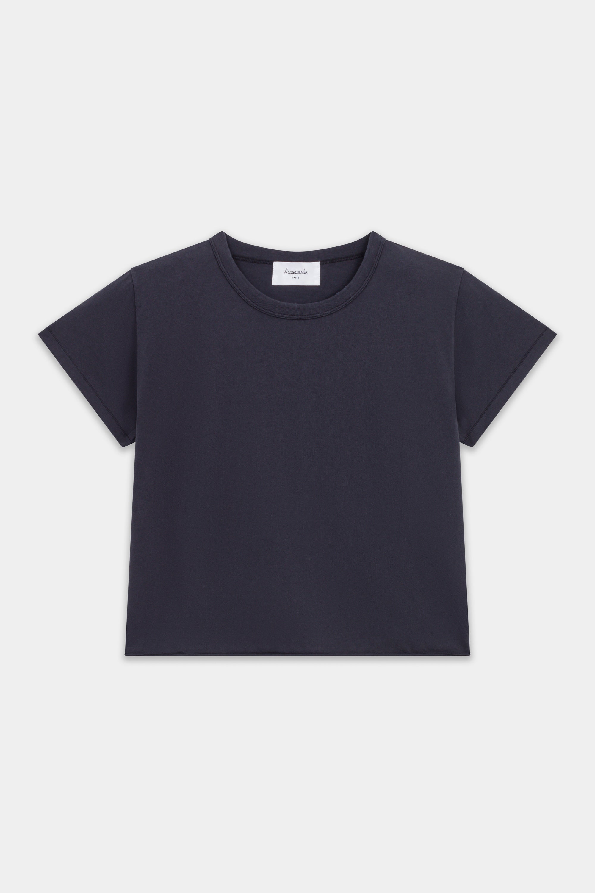 Acquaverde T-shirt Court à Effet Usé - Black Stone
