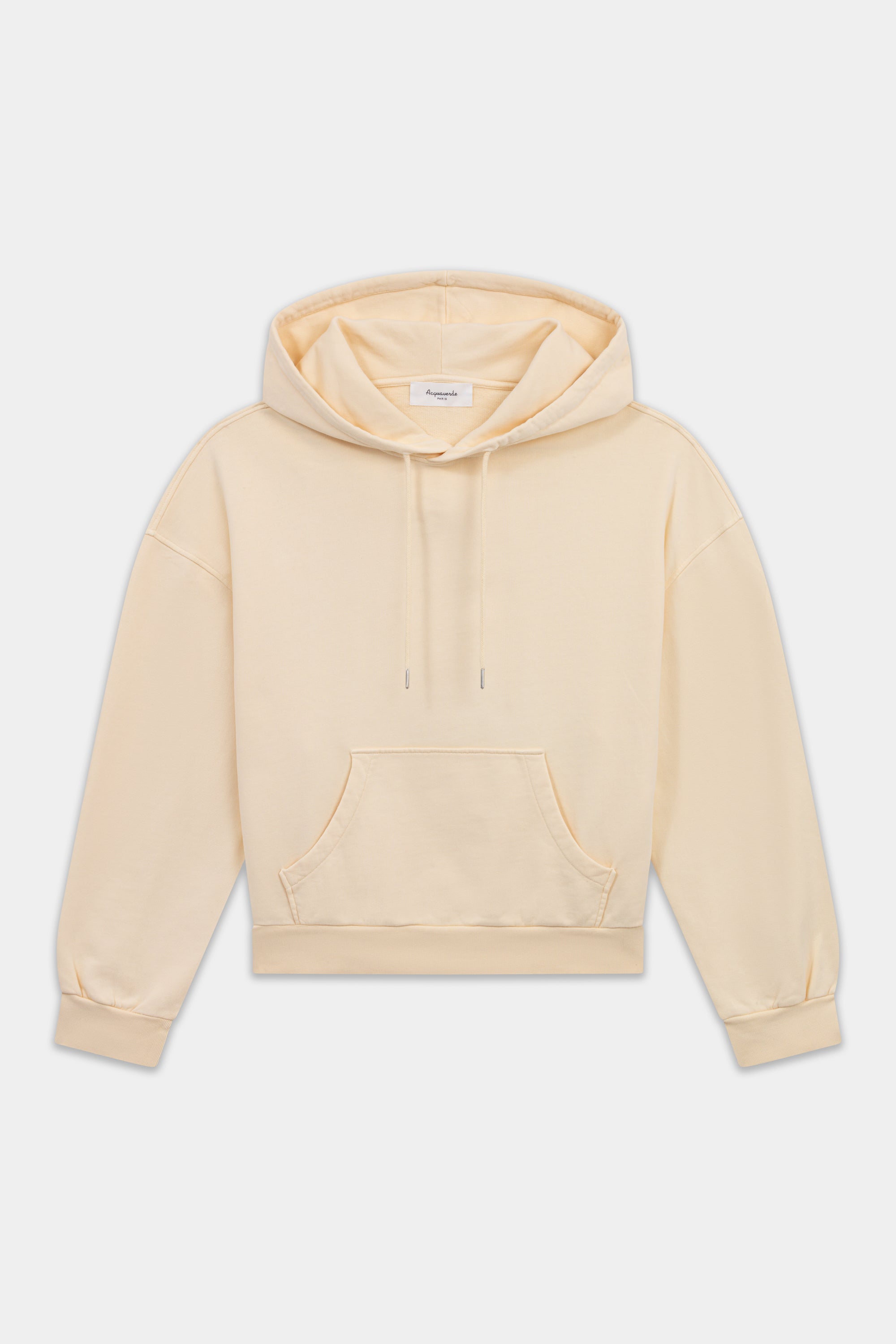 Pull à Capuche Style Boxy - Pale Yellow