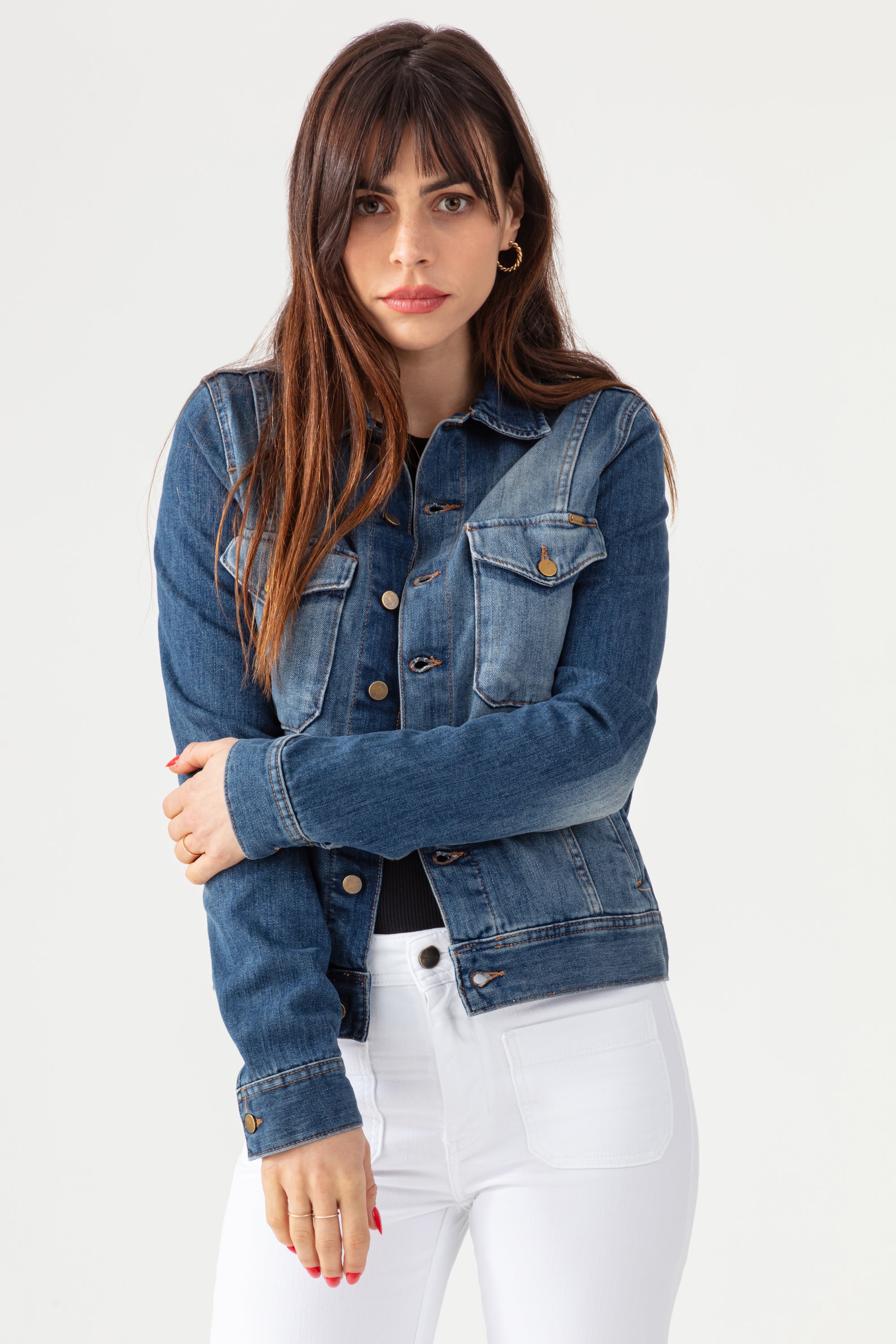 Acquaverde Blouson Abbey en Jean - Hand Brushed
