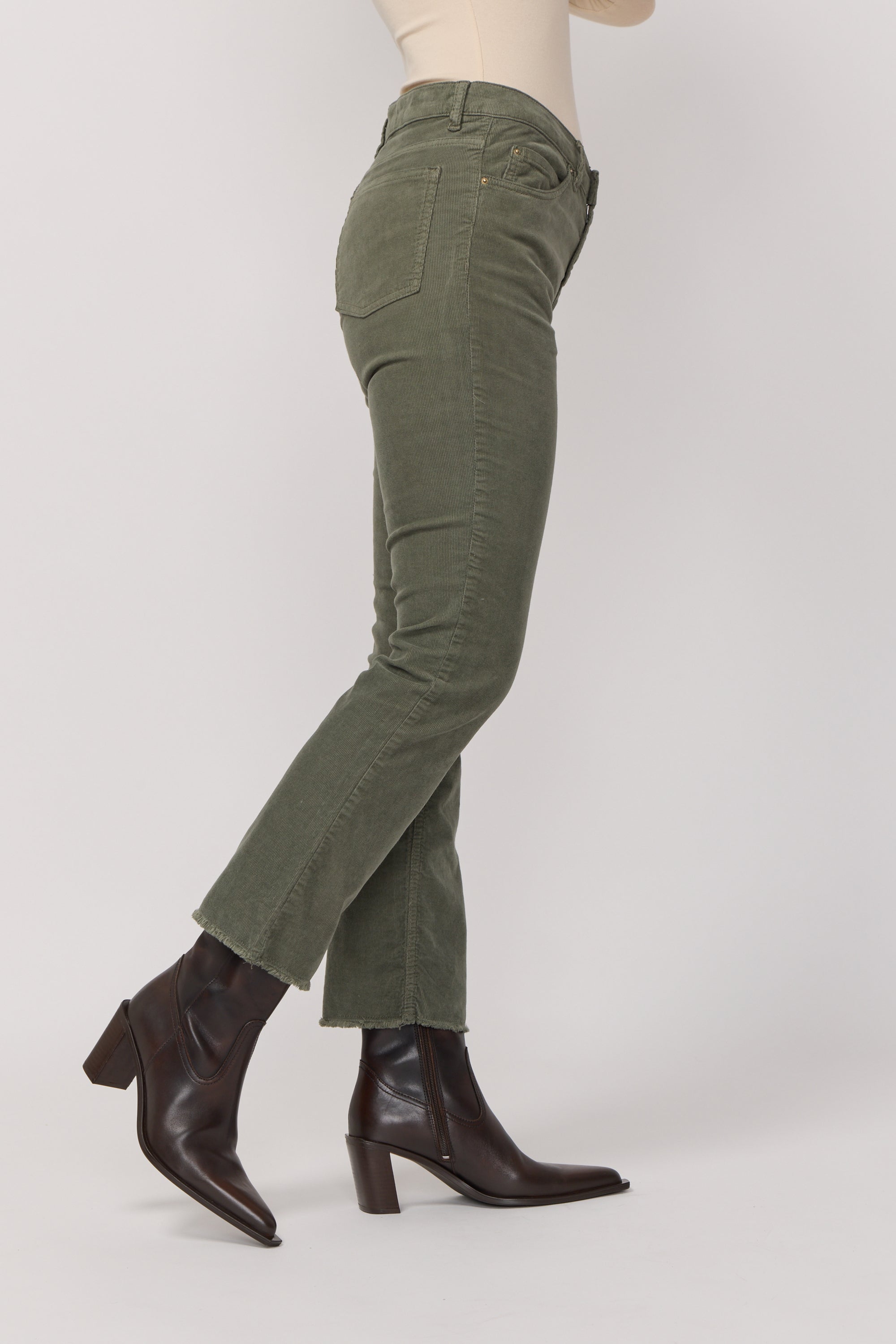 Pantalon Cara en Velours - Military Kaki