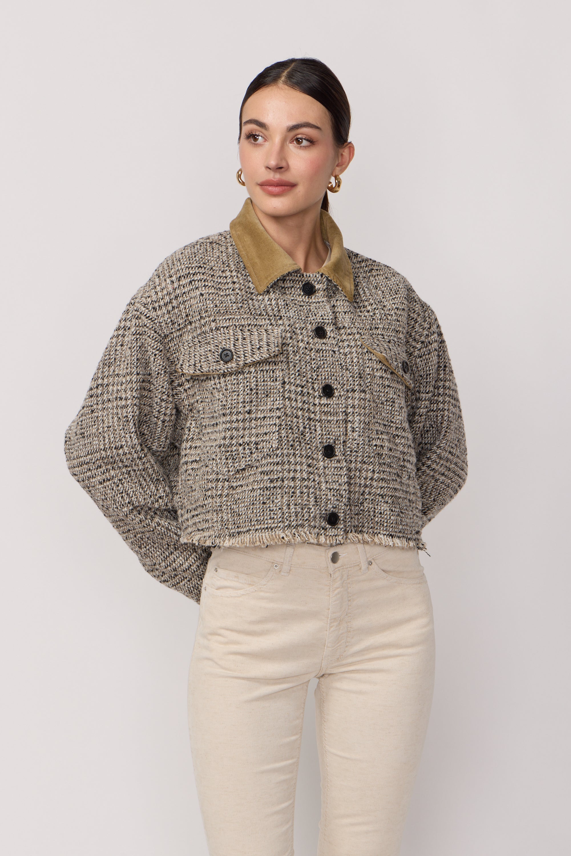 Acquaverde Veste Esmée en Tweed à Carreaux