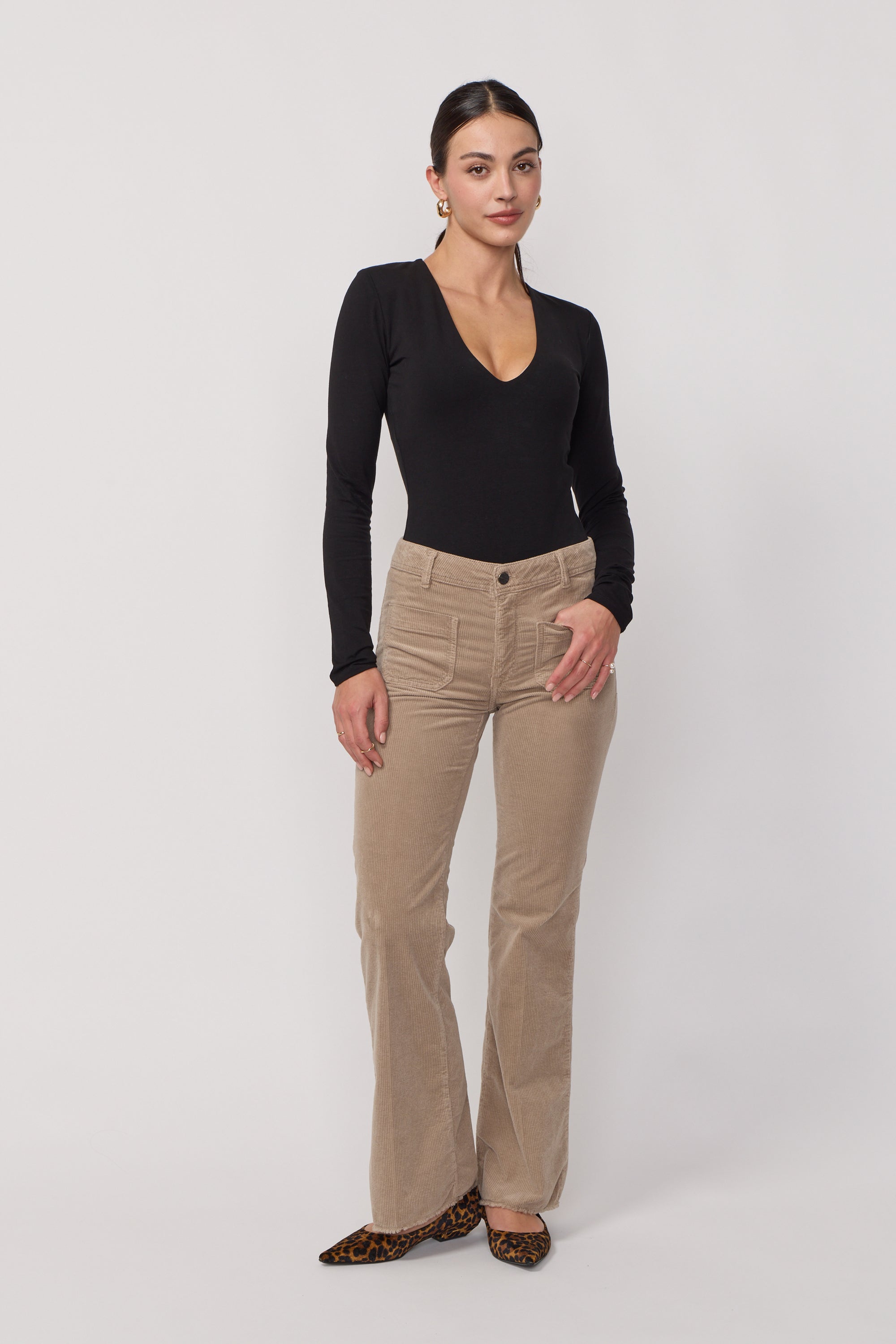 Pantalon Carlotta en Velours - Argile