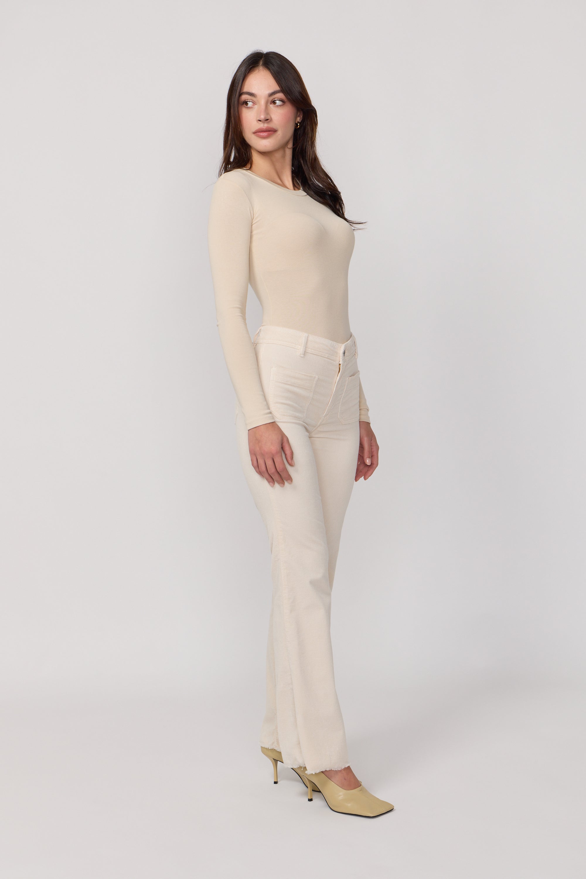 Pantalon Carlotta en Velours - Cream