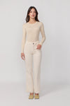 Pantalon Carlotta en Velours - Cream