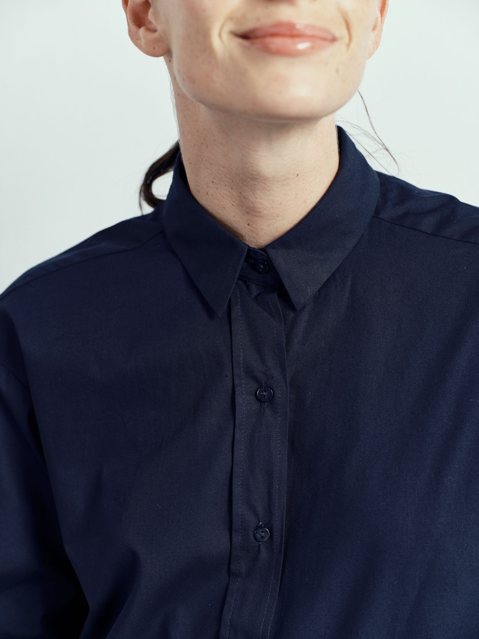 White Shirt - Sky Blue