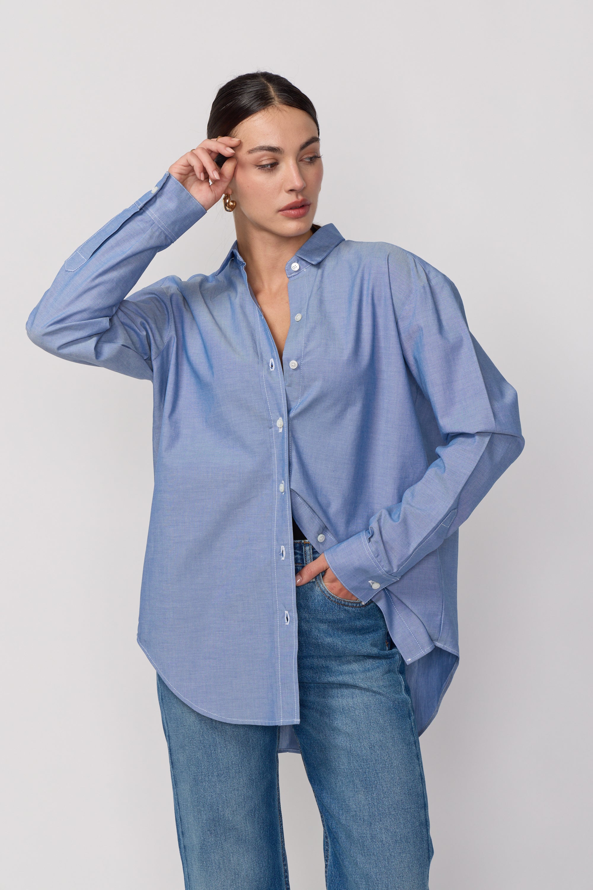 Acquaverde Nouvelle Chemise White Shirt - Indigo