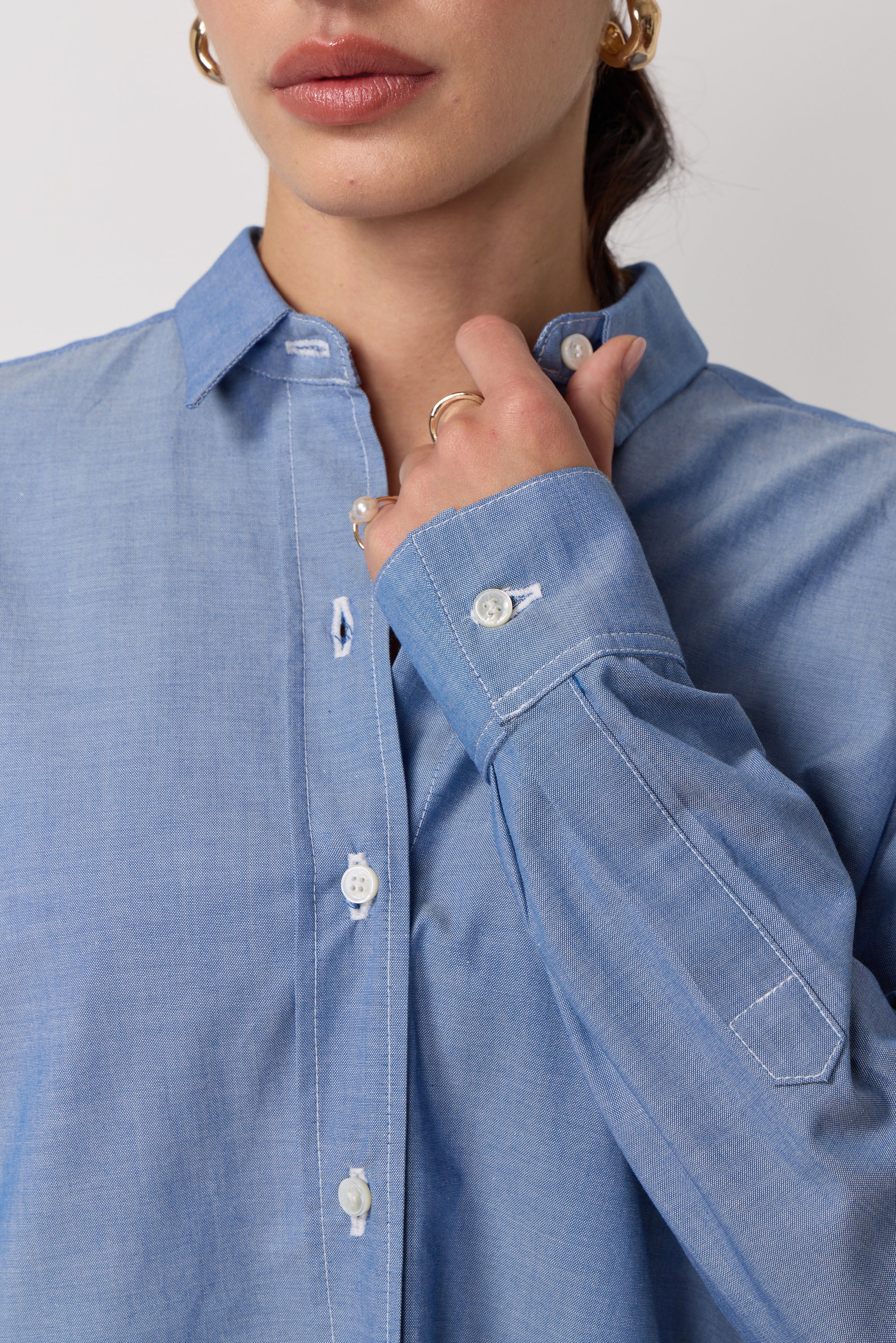 Nouvelle Chemise White Shirt - Indigo