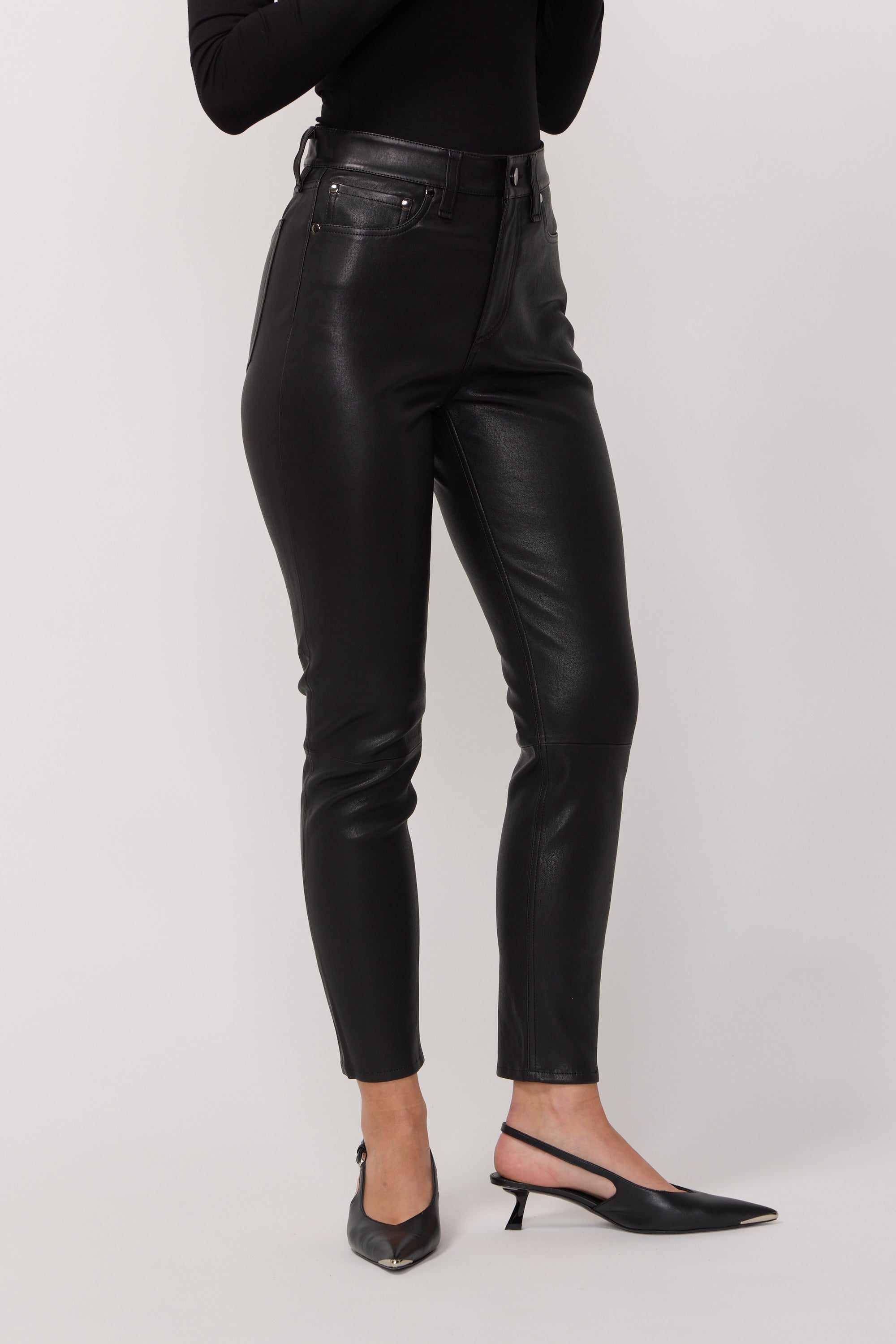 Pantalon Denver en Cuir Véritable - Black