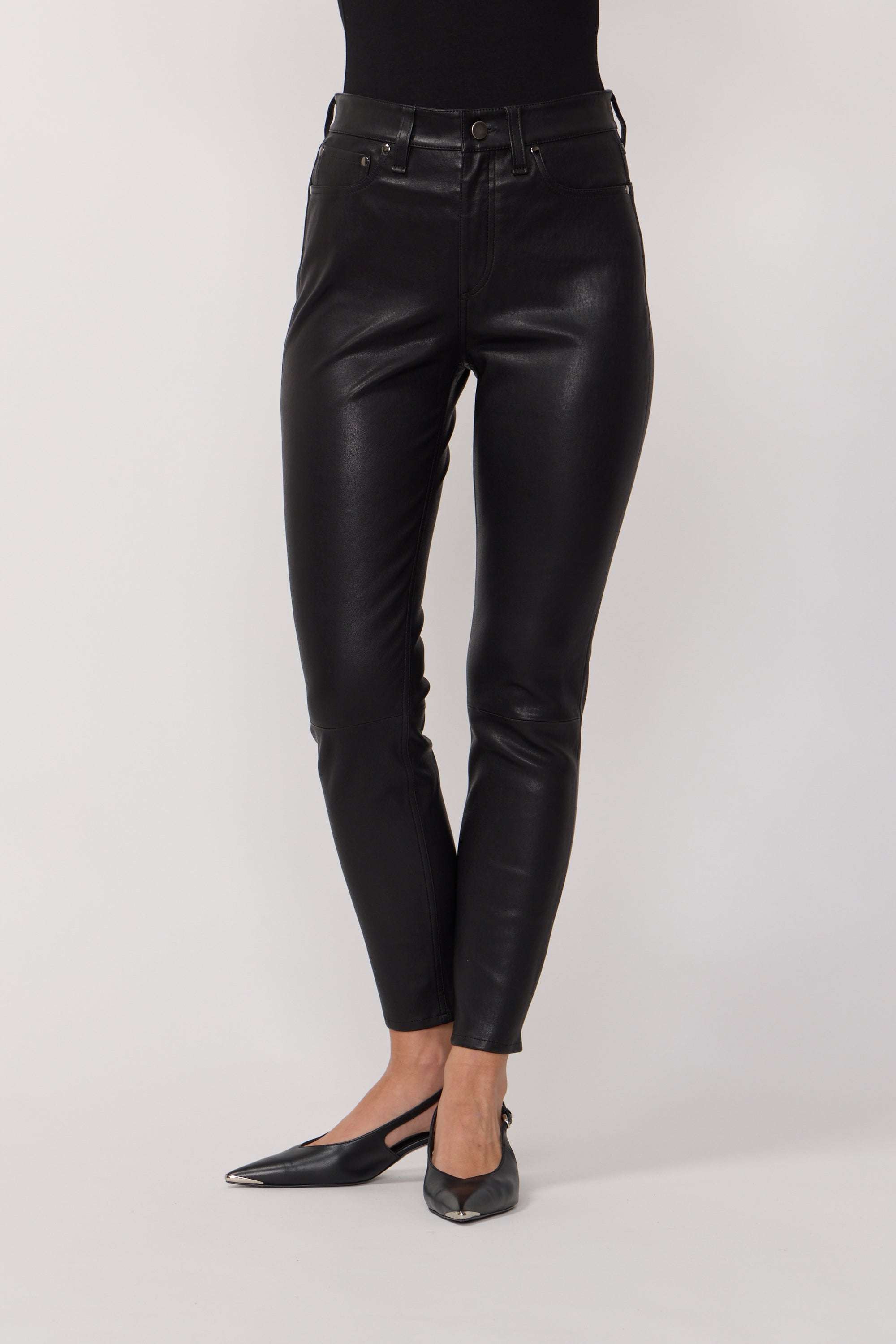 Pantalon Denver en Cuir Véritable - Black