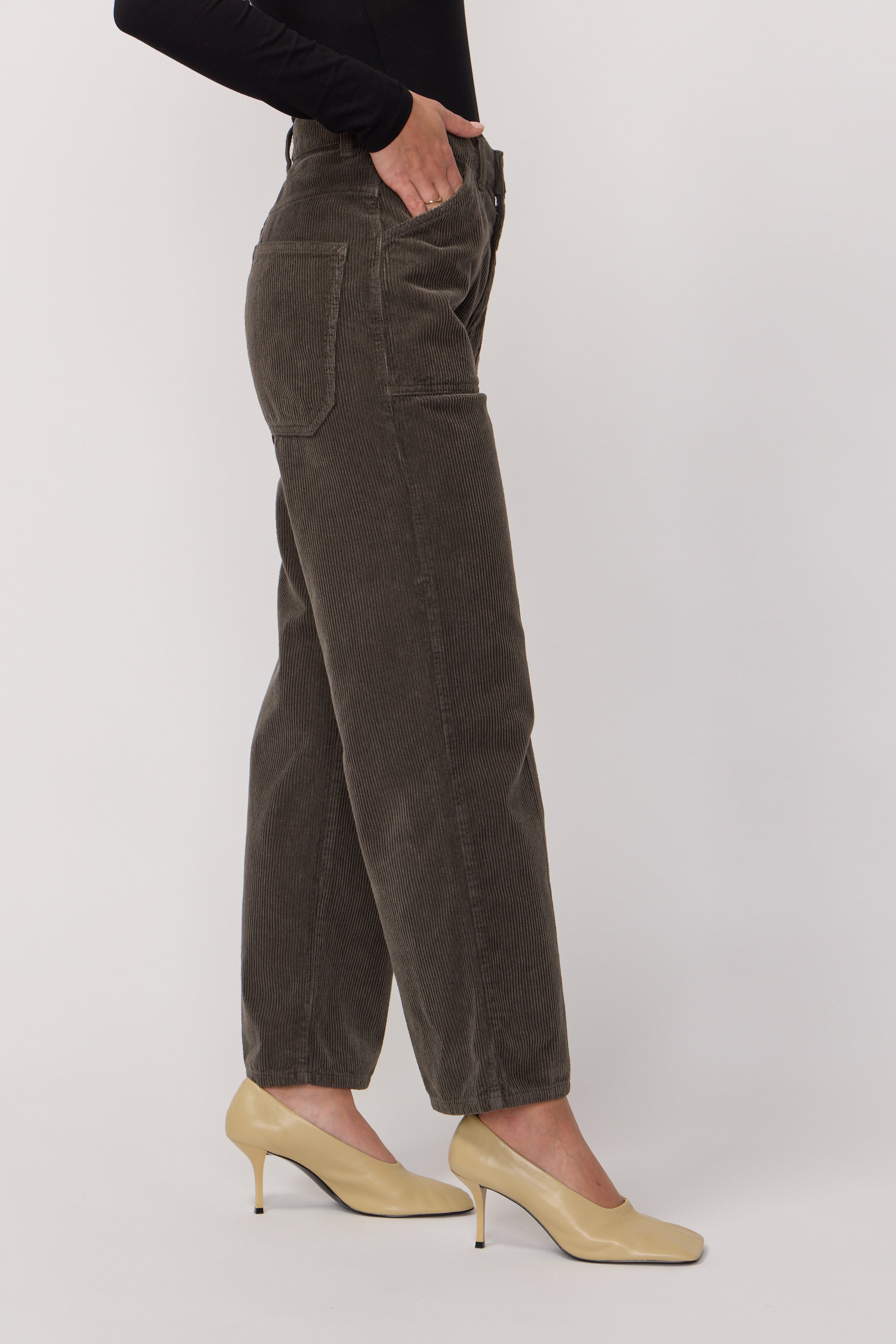 Pantalon Eddy en Velours - Mousse