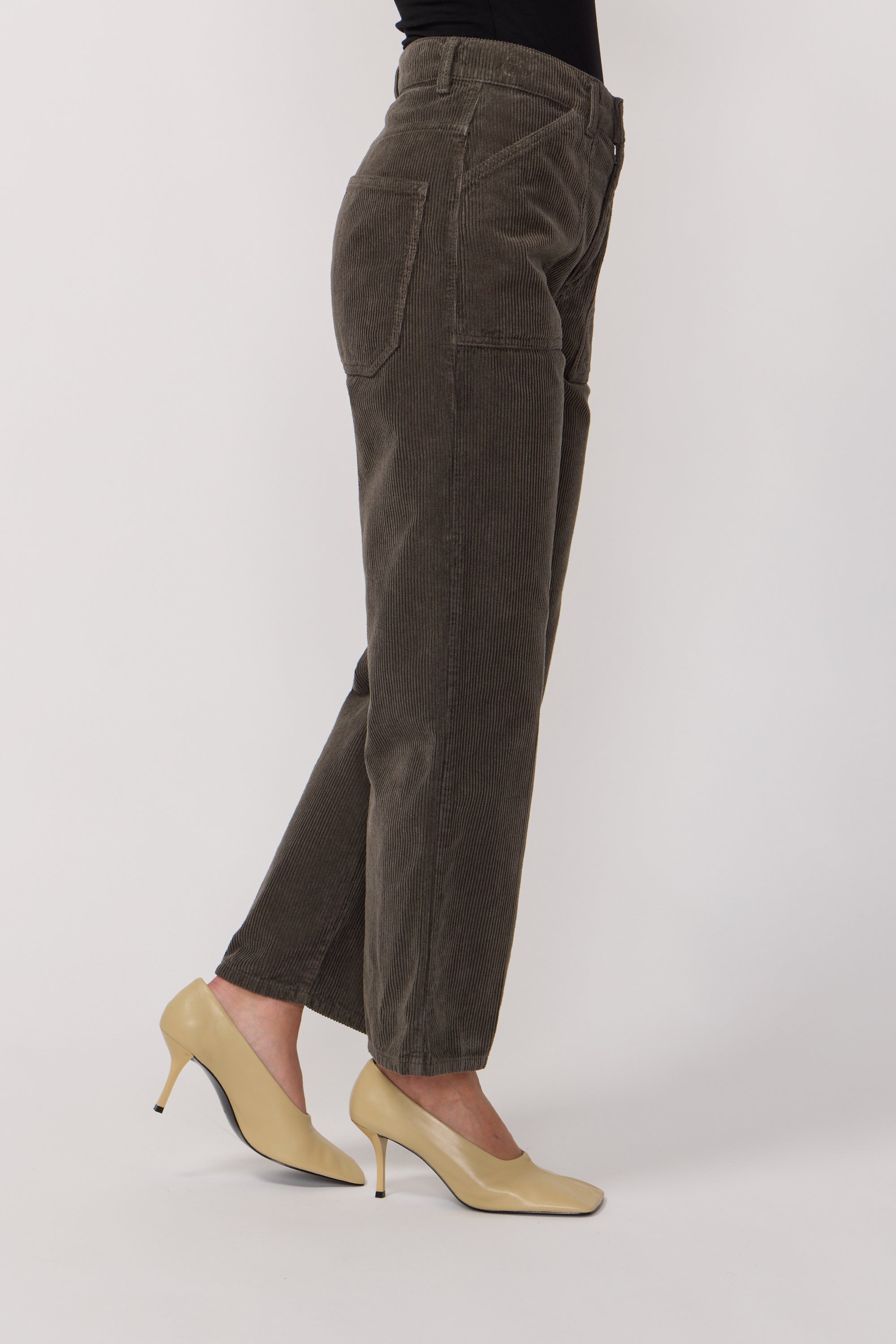 Pantalon Eddy en Velours - Mousse