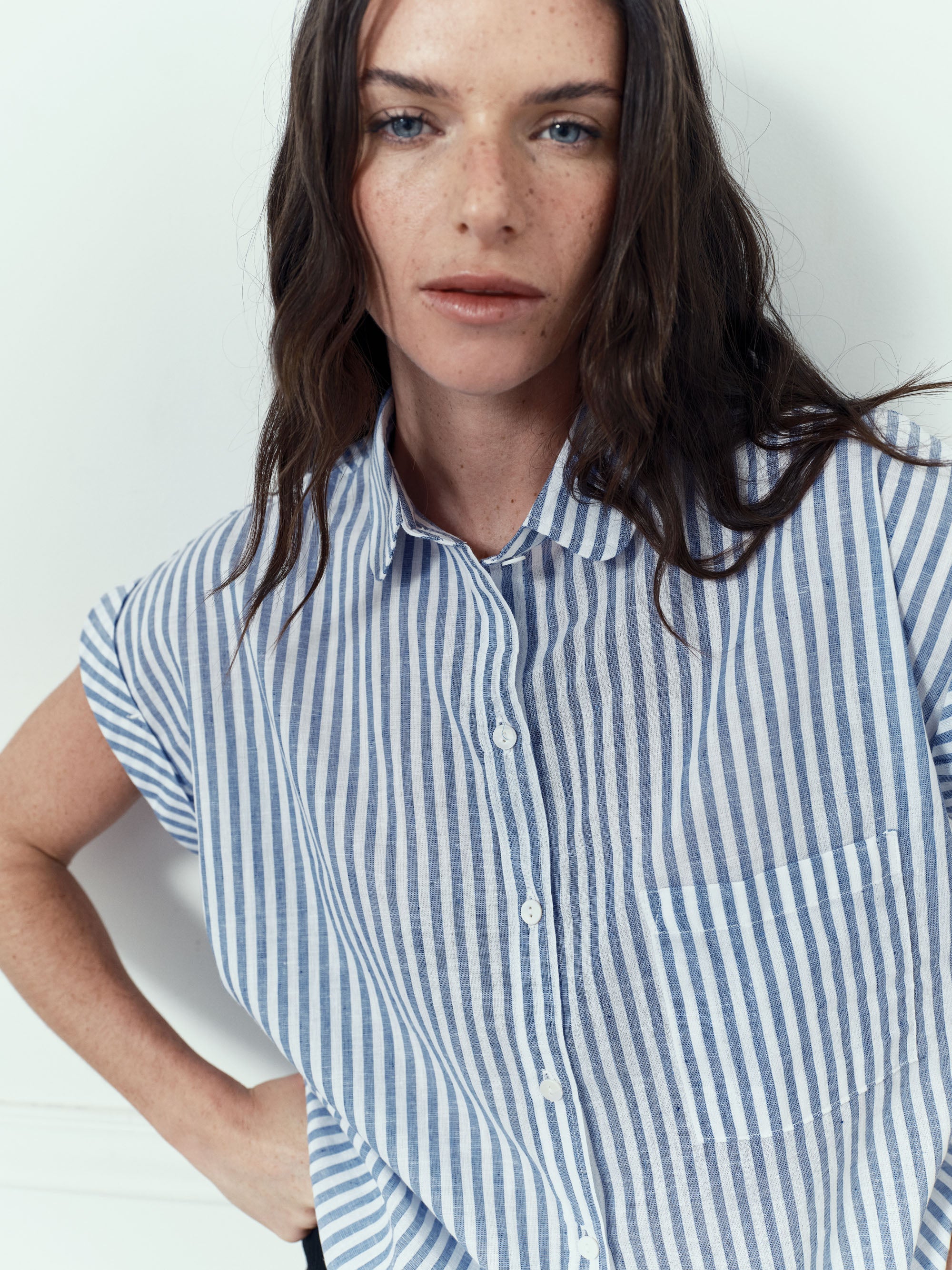Camisa Gaelle - Transat Blanco Azul