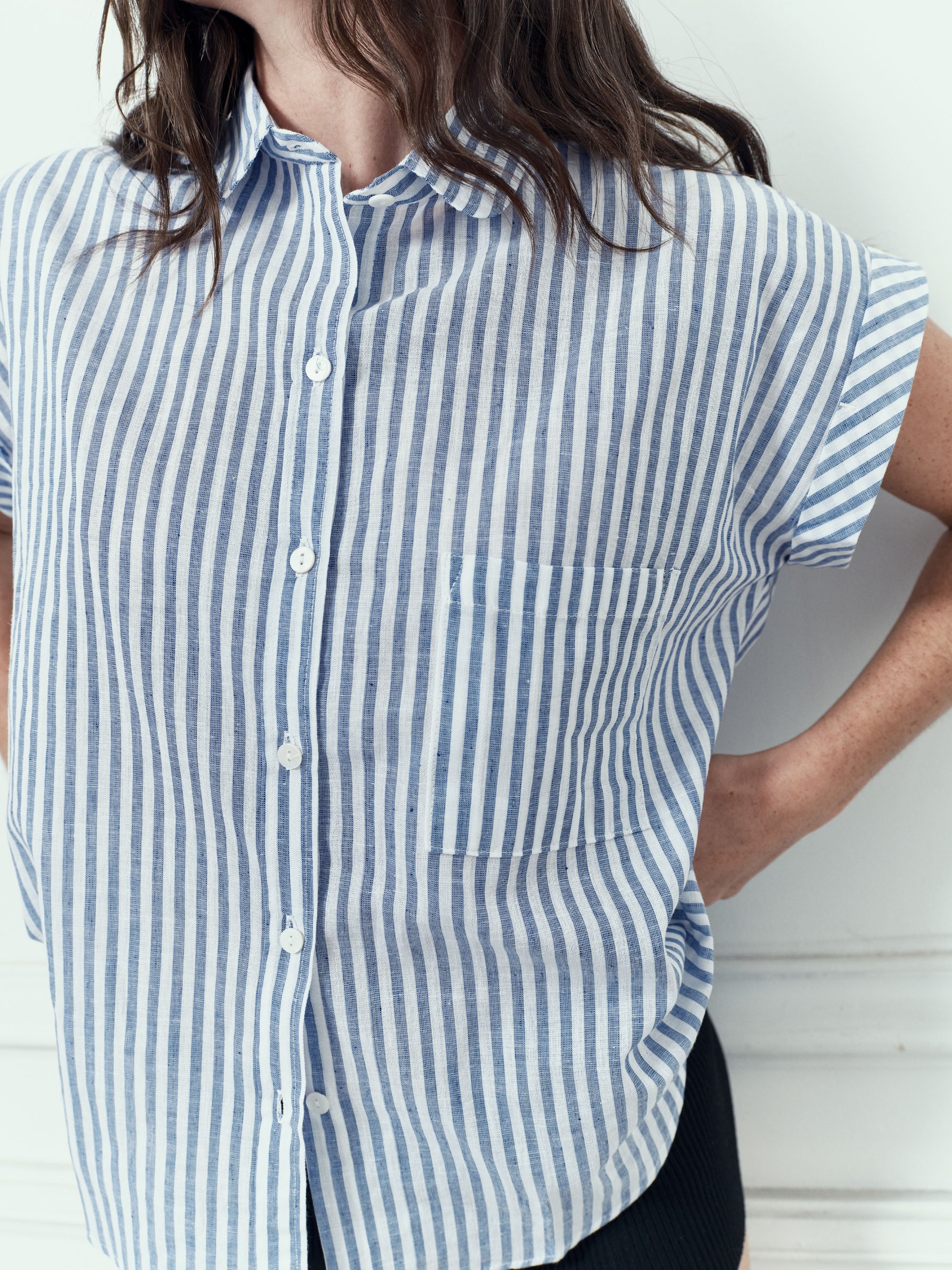 Camisa Gaelle - Transat Blanco Azul