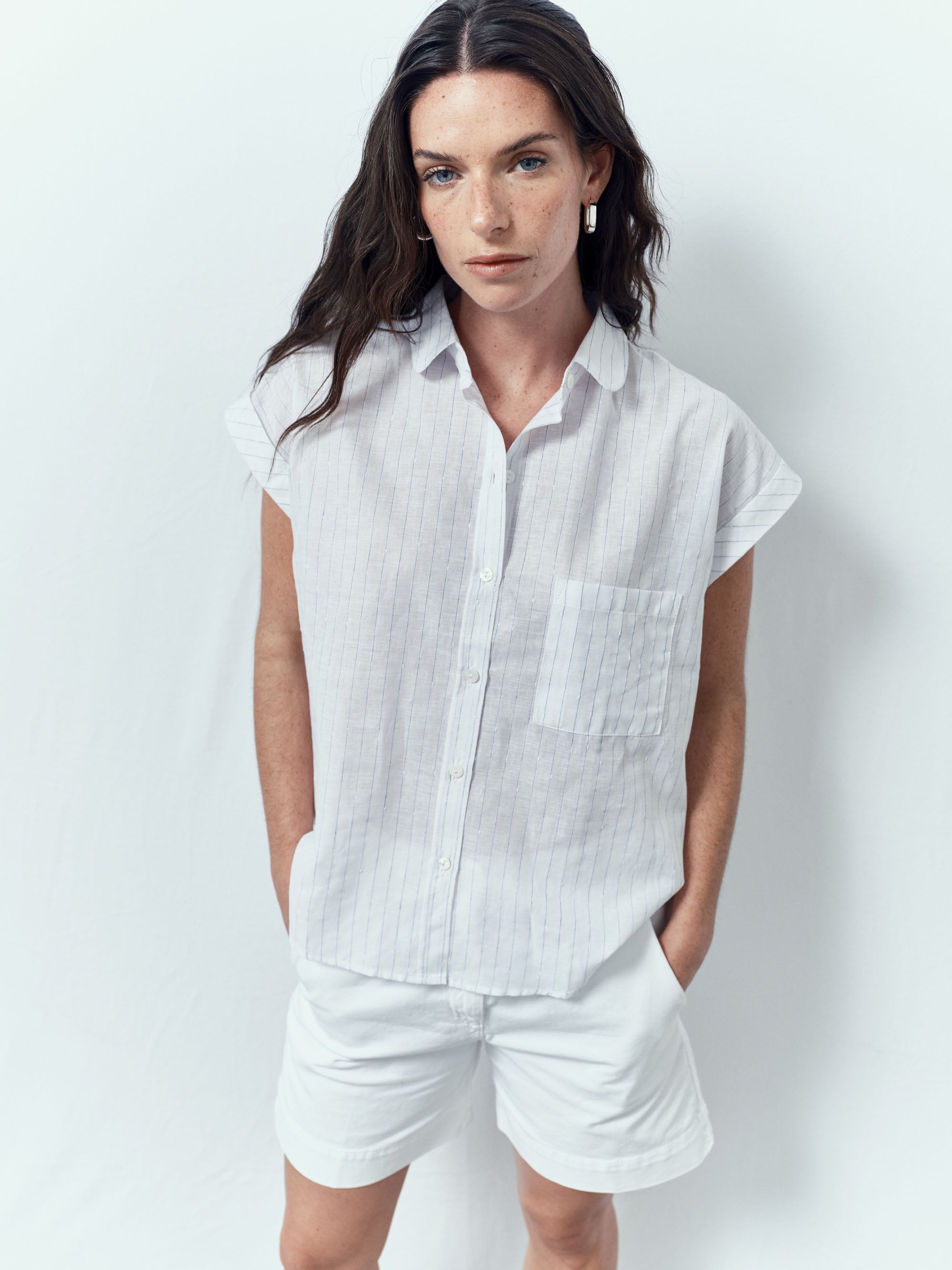Gaelle Shirt - Tuscany White Blue