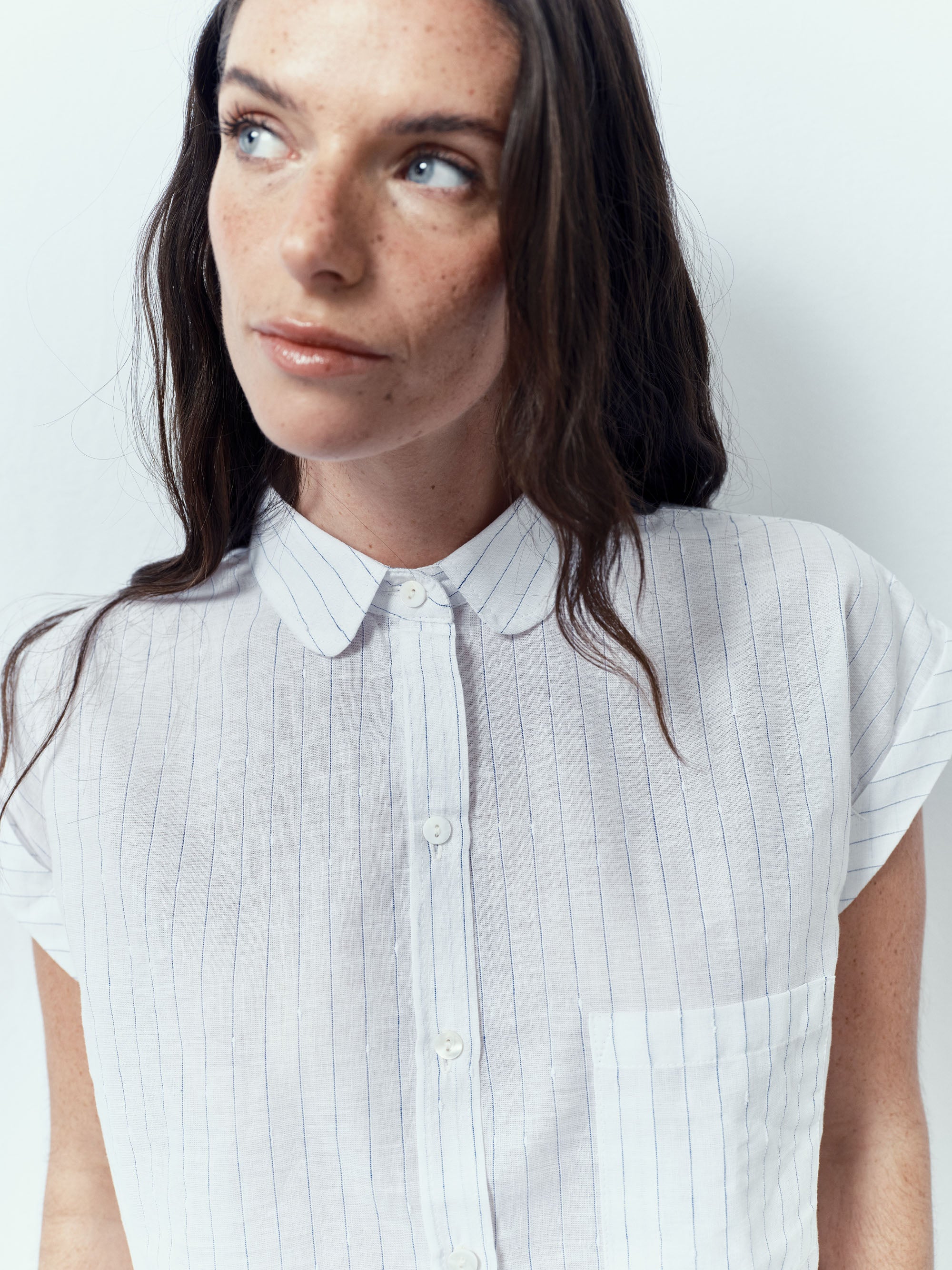 Gaelle Shirt - Tuscany White Blue