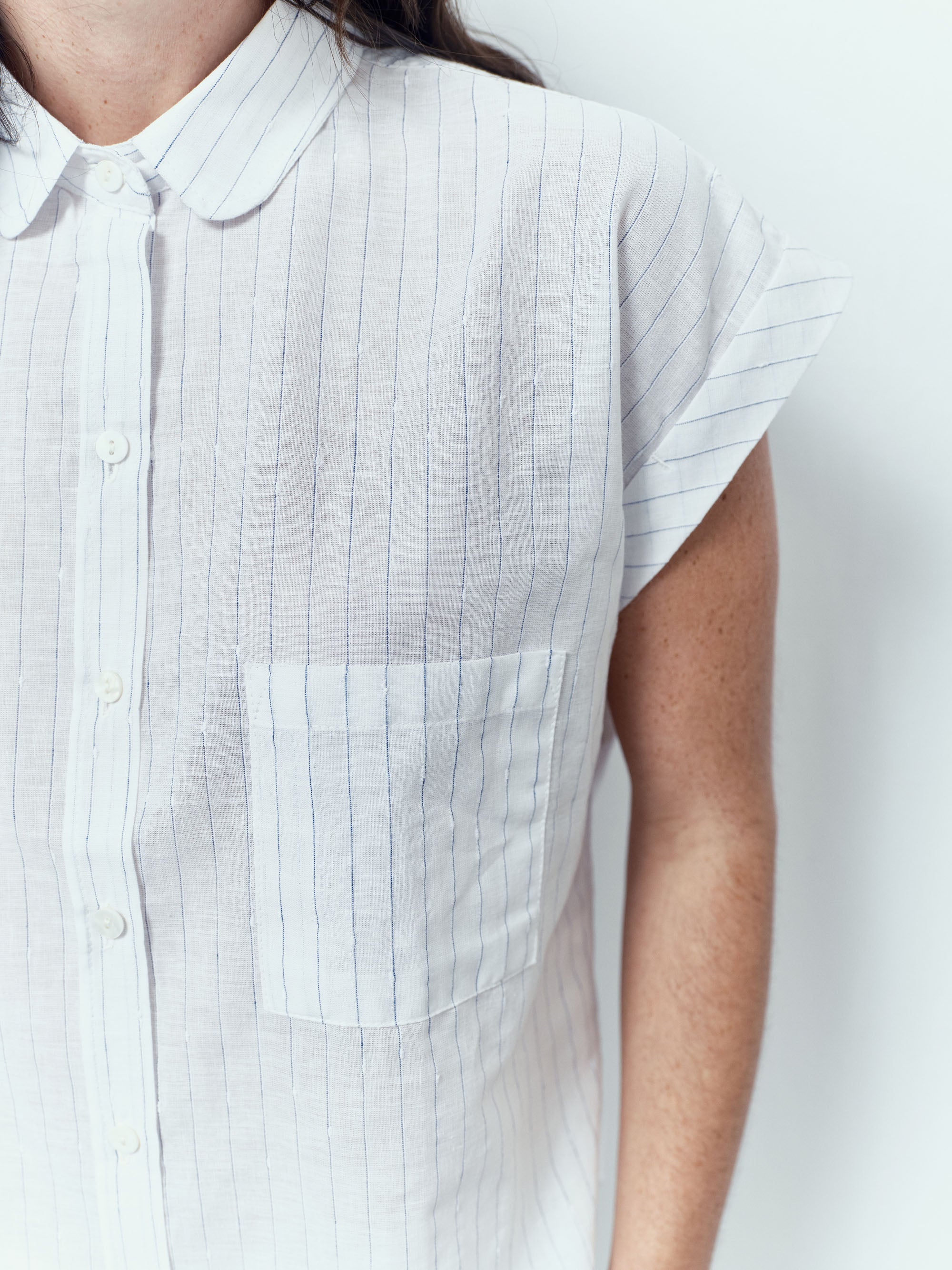 Gaelle Shirt - Tuscany White Blue
