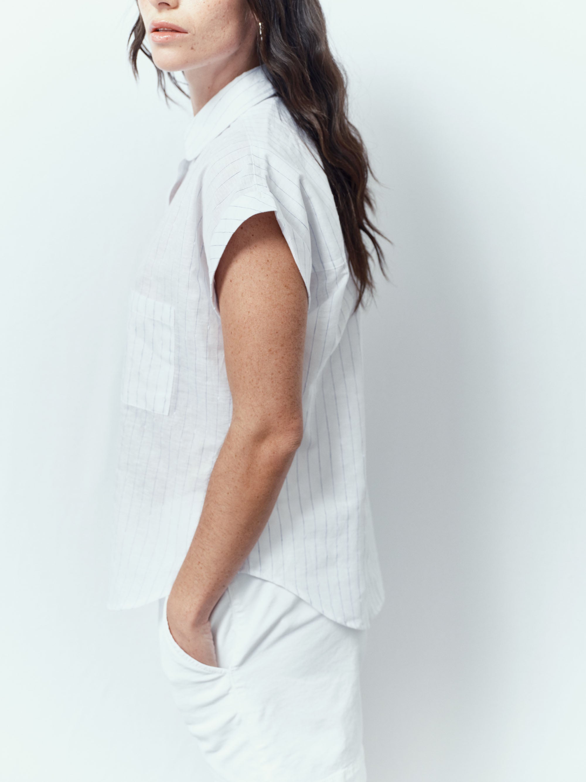 Gaelle Shirt - Tuscany White Blue