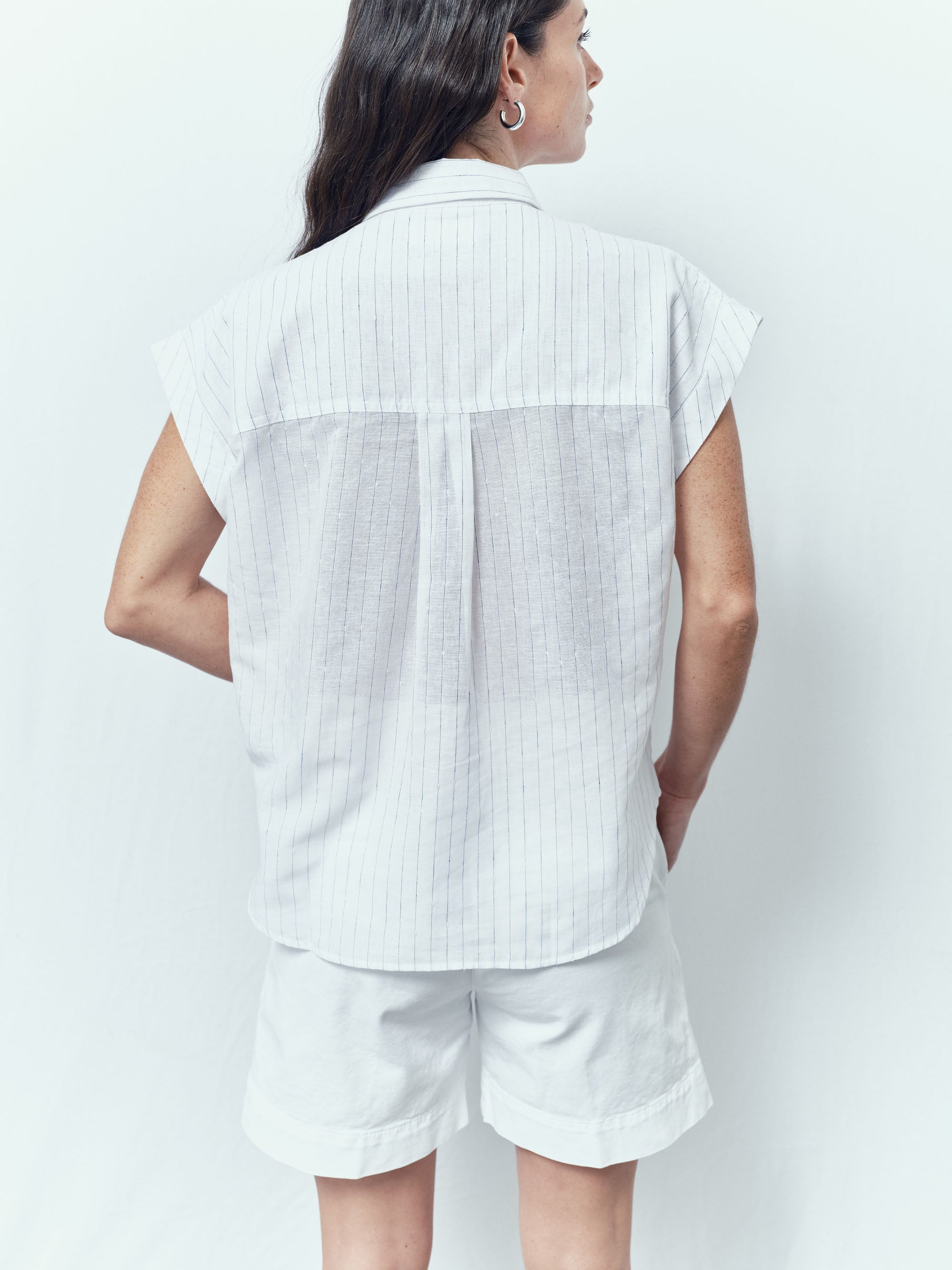 Gaelle Shirt - Tuscany White Blue