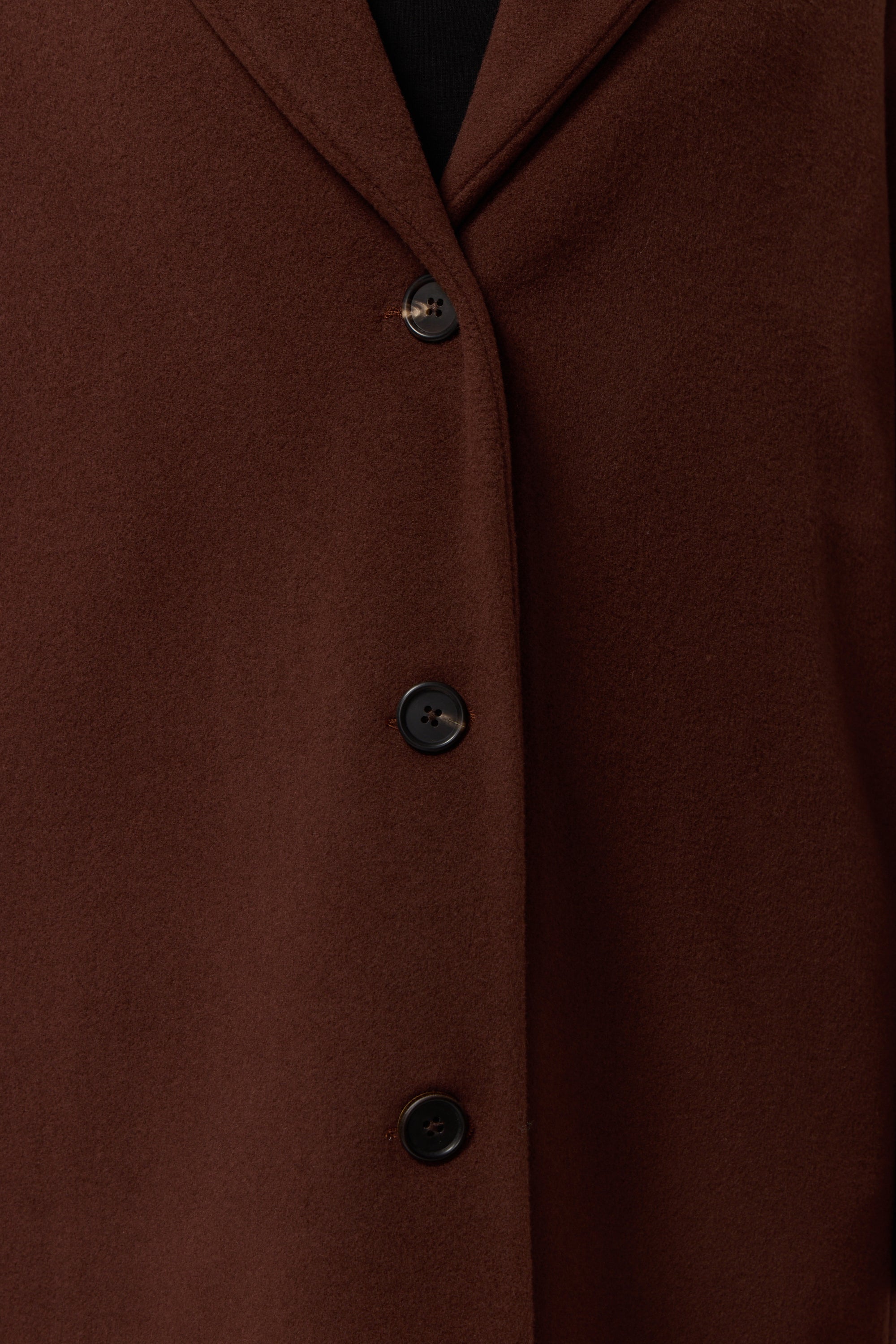 Manteau Signature en Laine et Cachemire - Chocolat