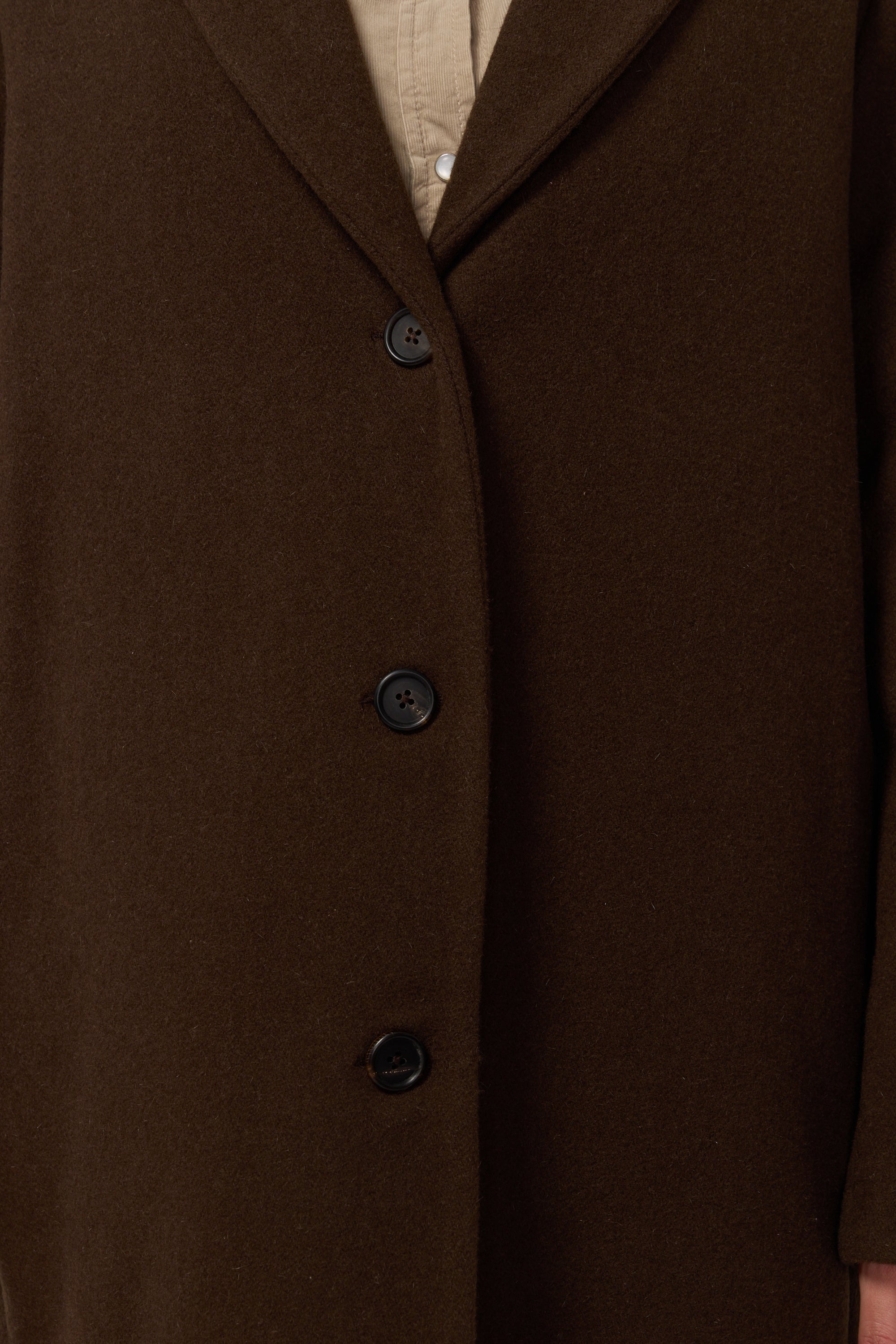 Manteau Signature en Laine et Cachemire - Bronze