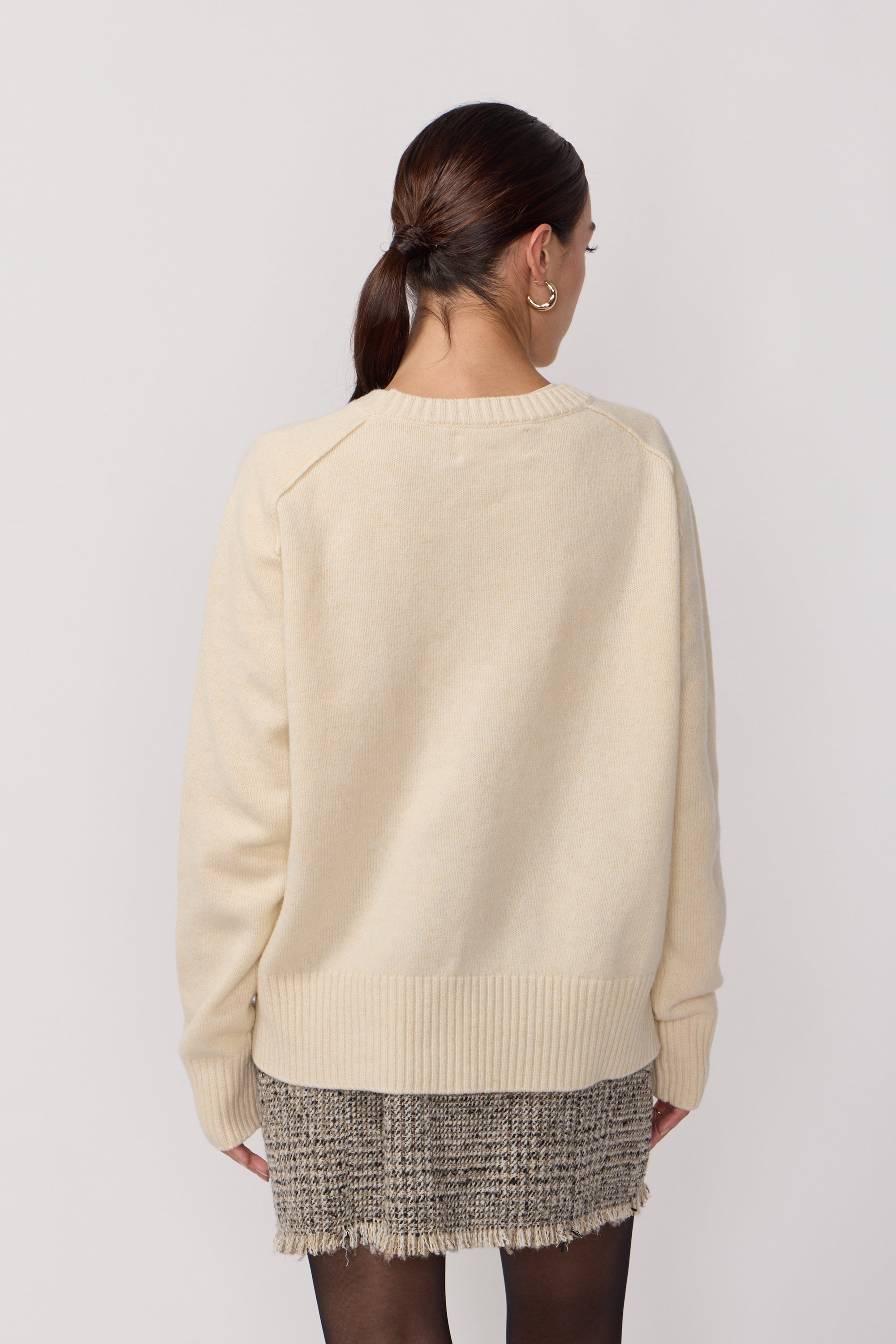 Pull Col Rond Oversize - Cream