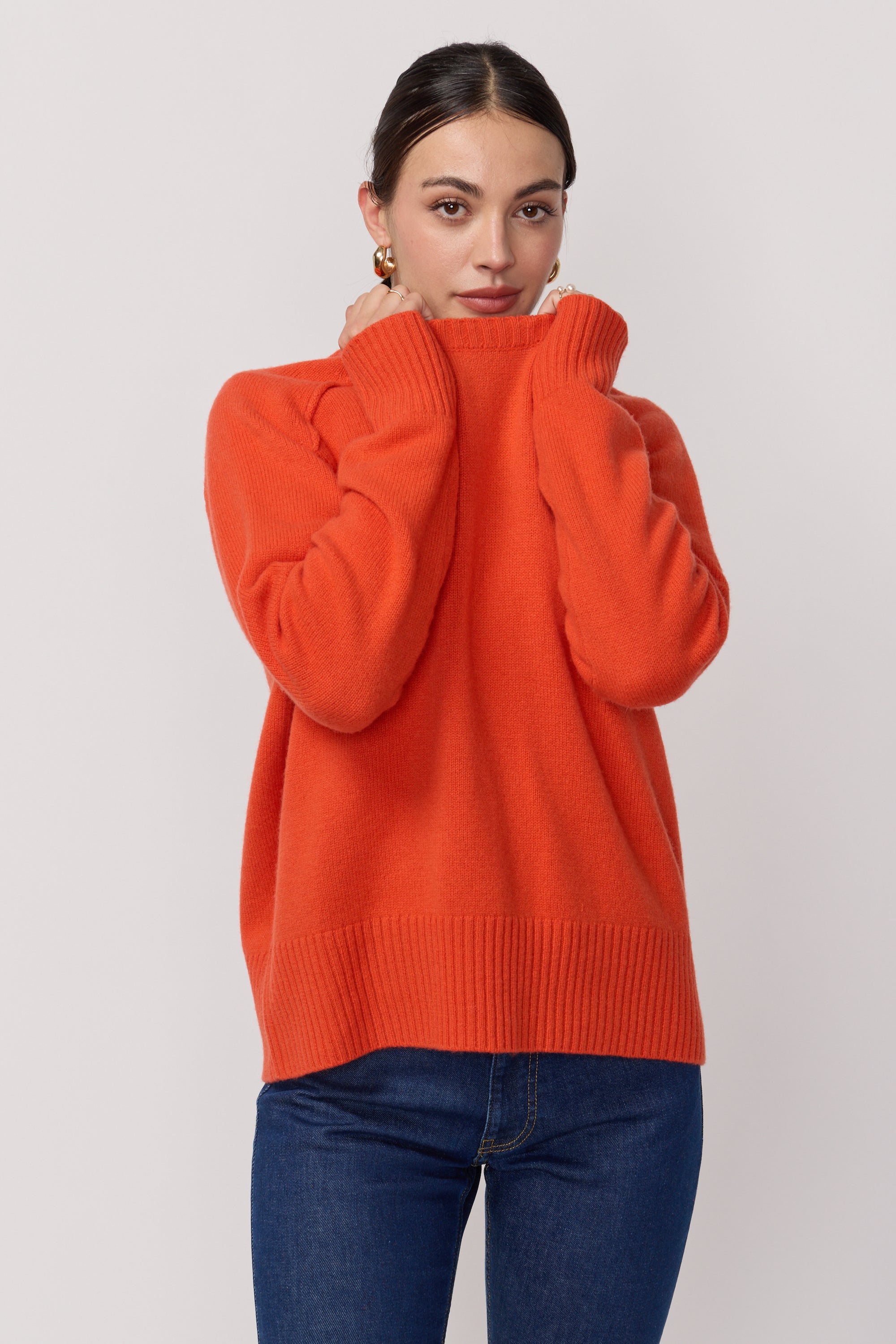 Pull Col Rond Oversize - Poppy