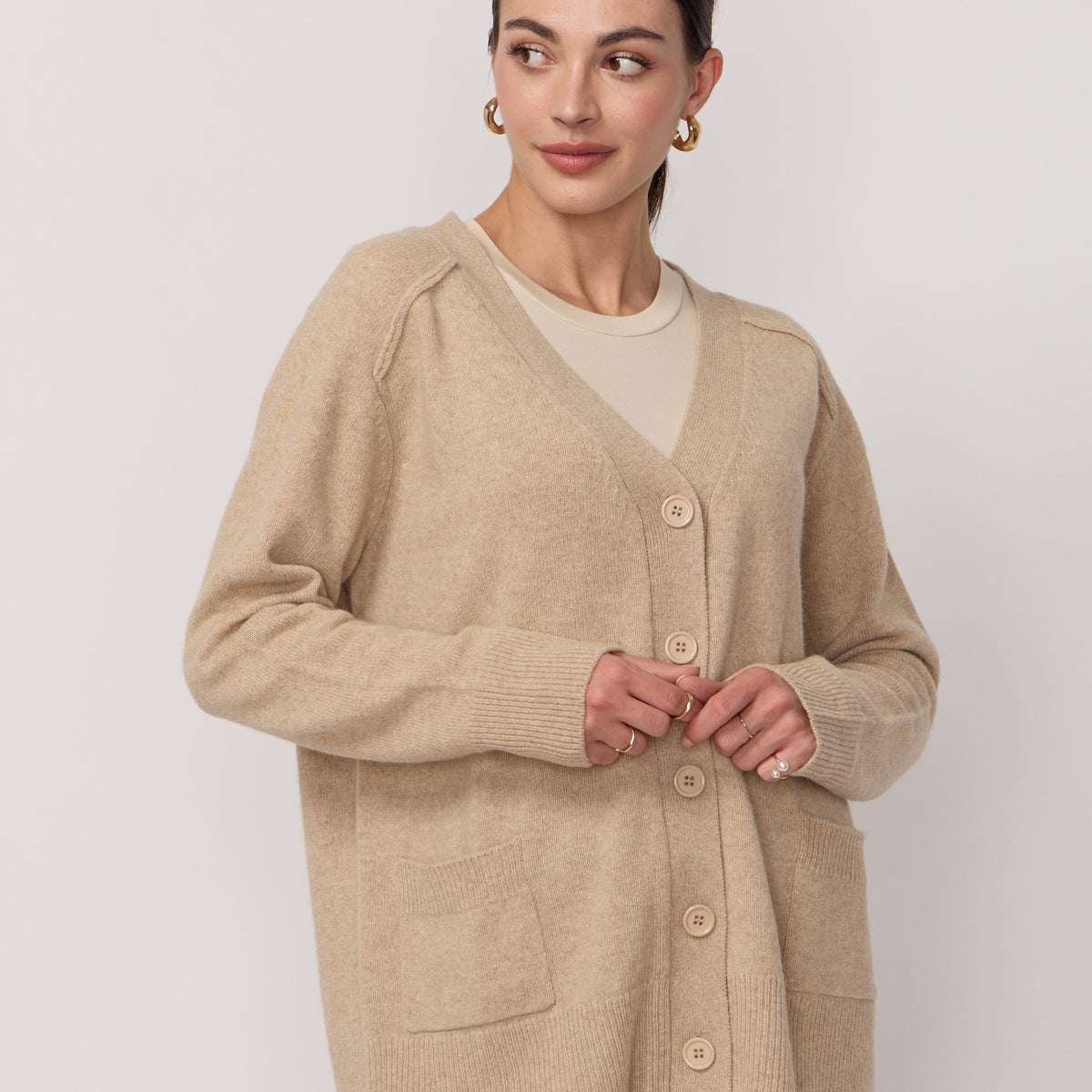 Cardigan Femme Col V Court Et Chaud – Pull Tricot Élégant Manches Longues, Boutons, Style Décontracté Chic Automne/Hiver