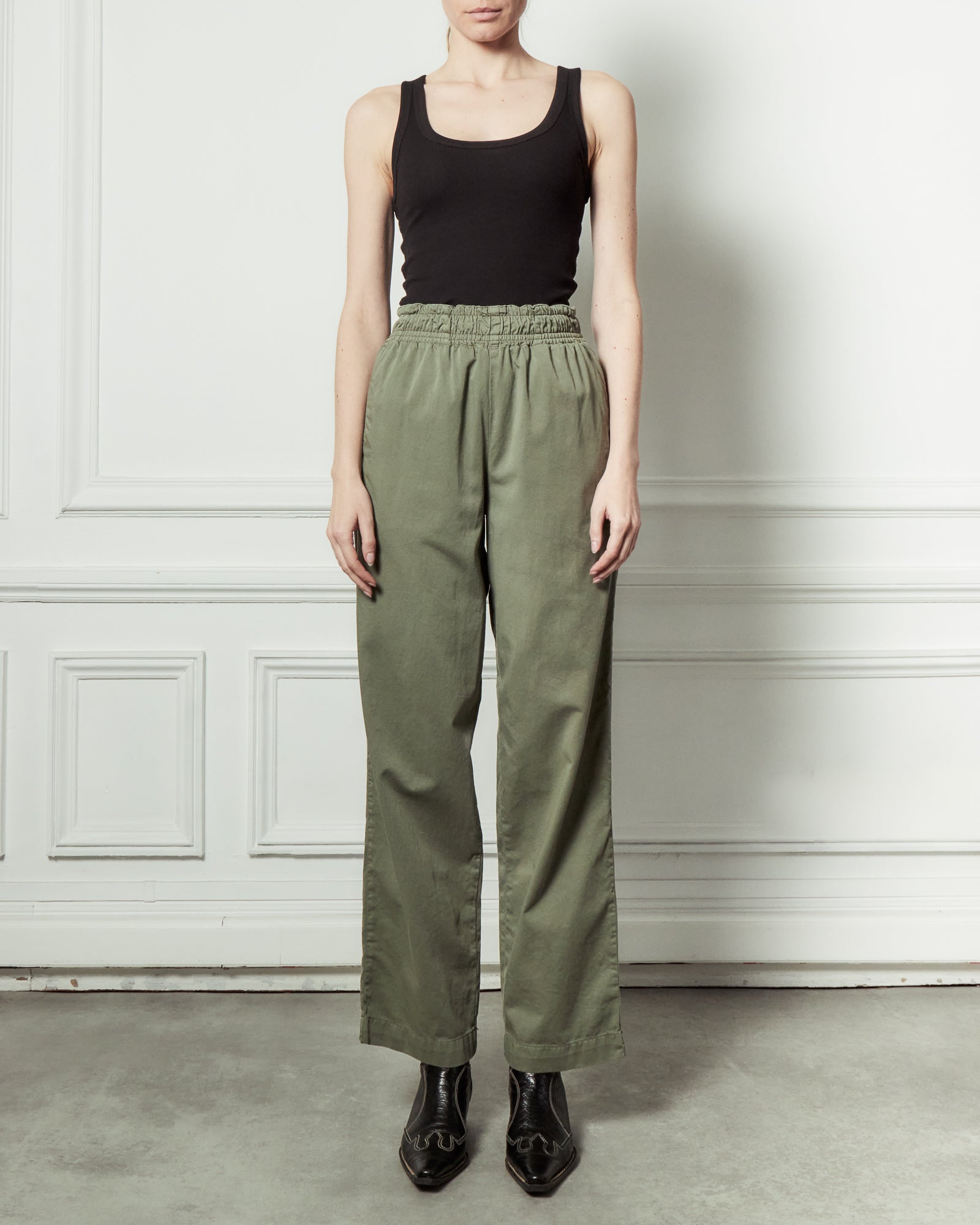 Pantalon Saphir en Gabardine - Light Kaki
