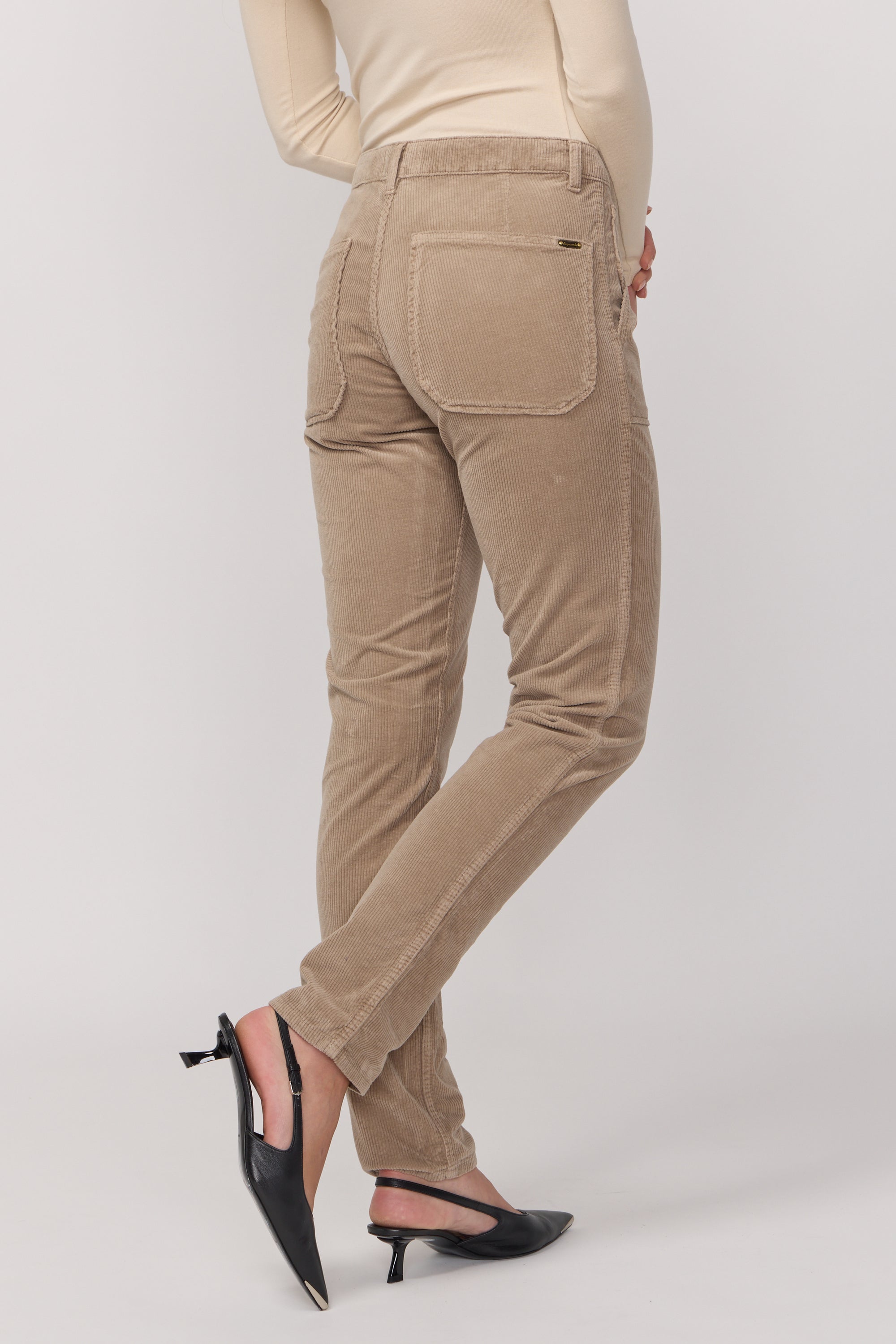 Pantalon Pierce en Velours - Argile