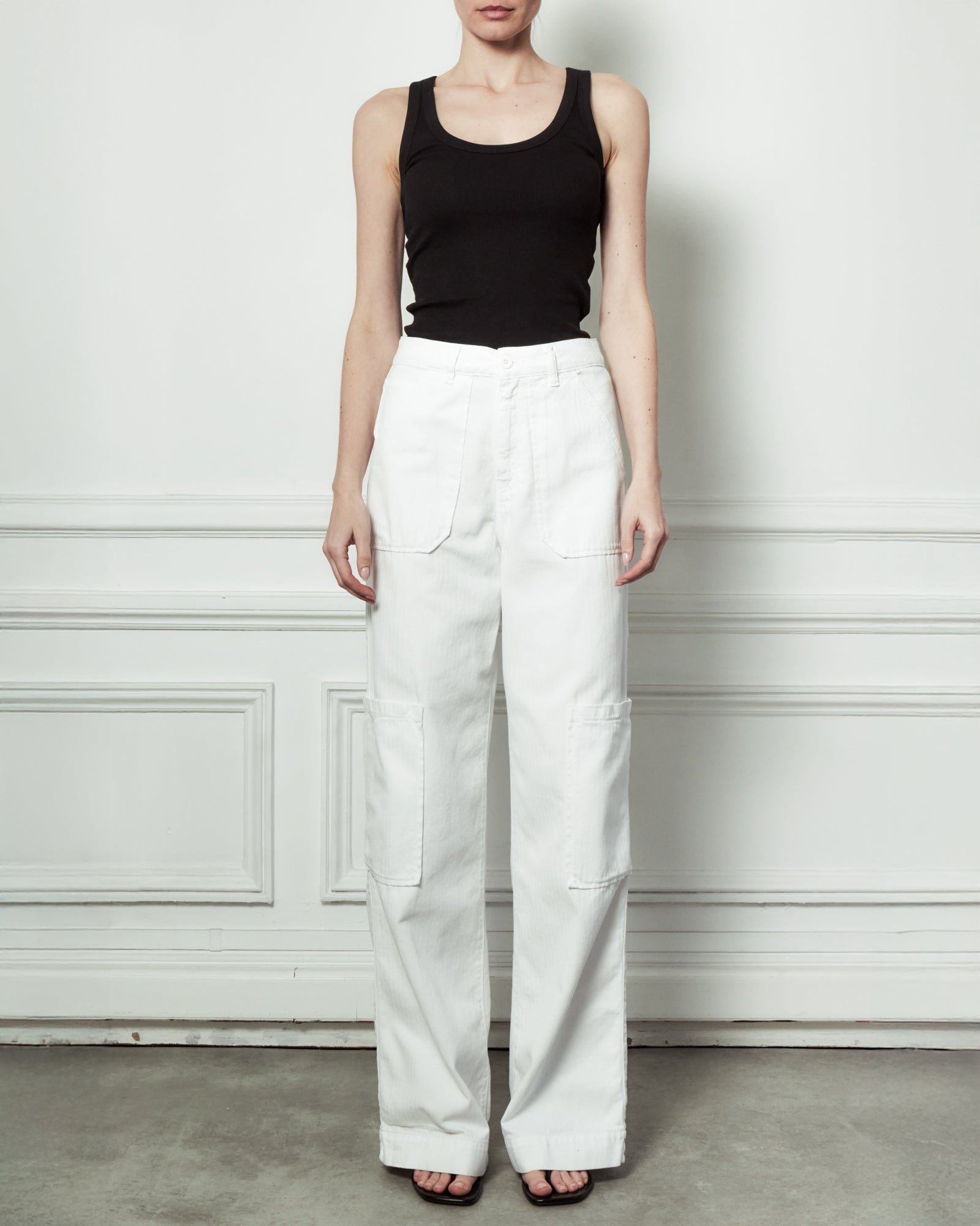 Pantalon Sander Chevron - White