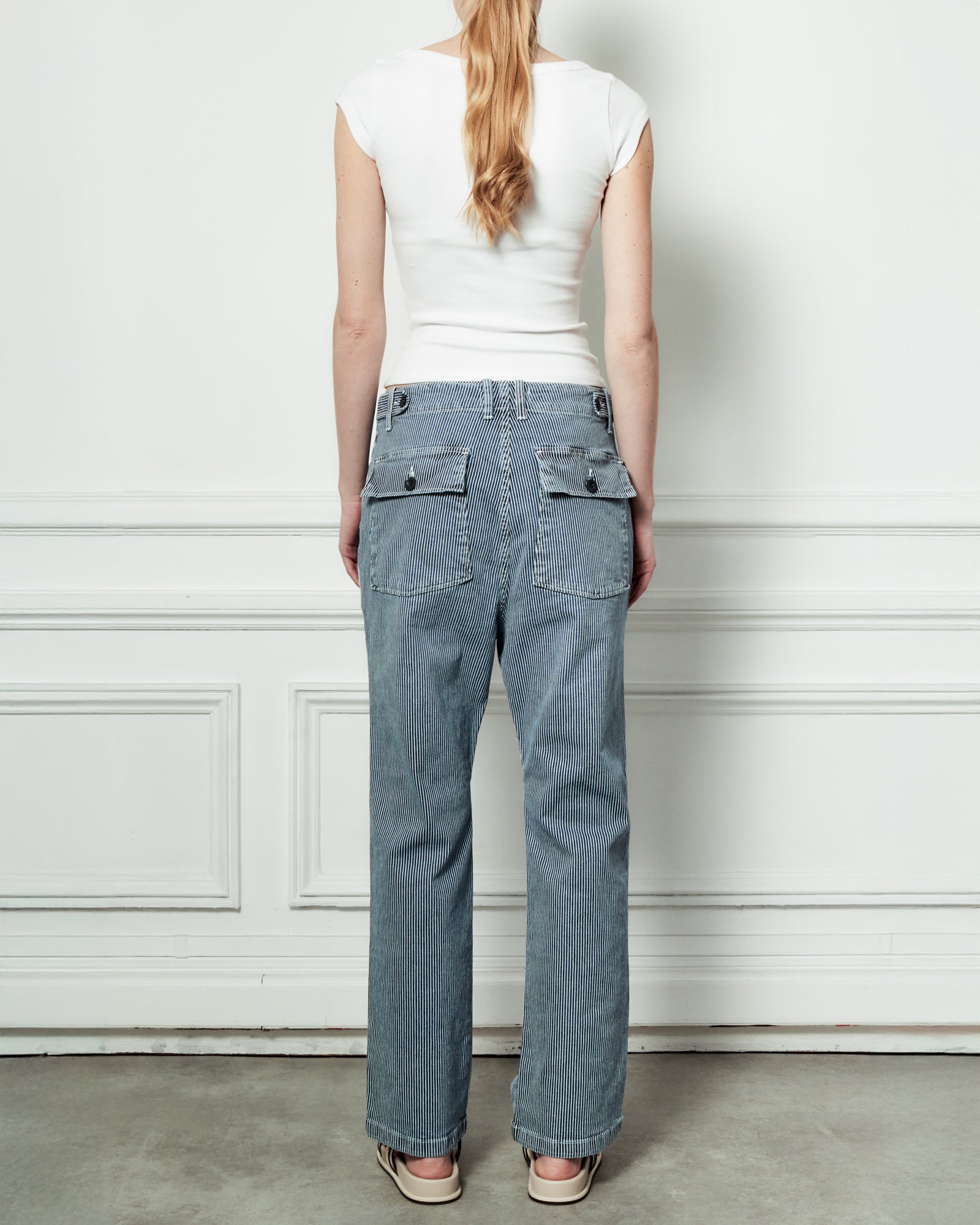 Pantalon Tanker à Rayures - Indigo Used