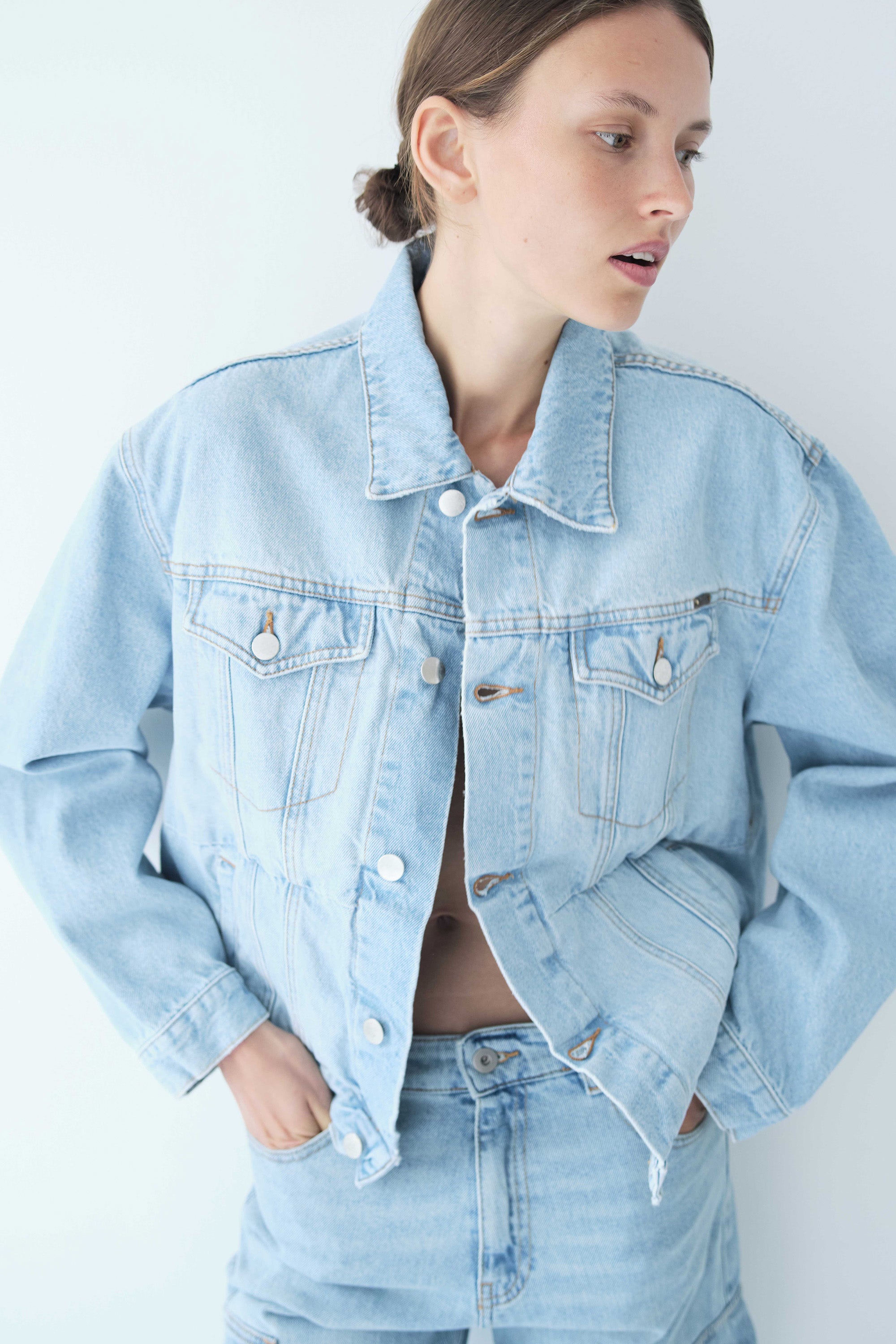 Acquaverde Blouson Terence en Jean - Used Bleached