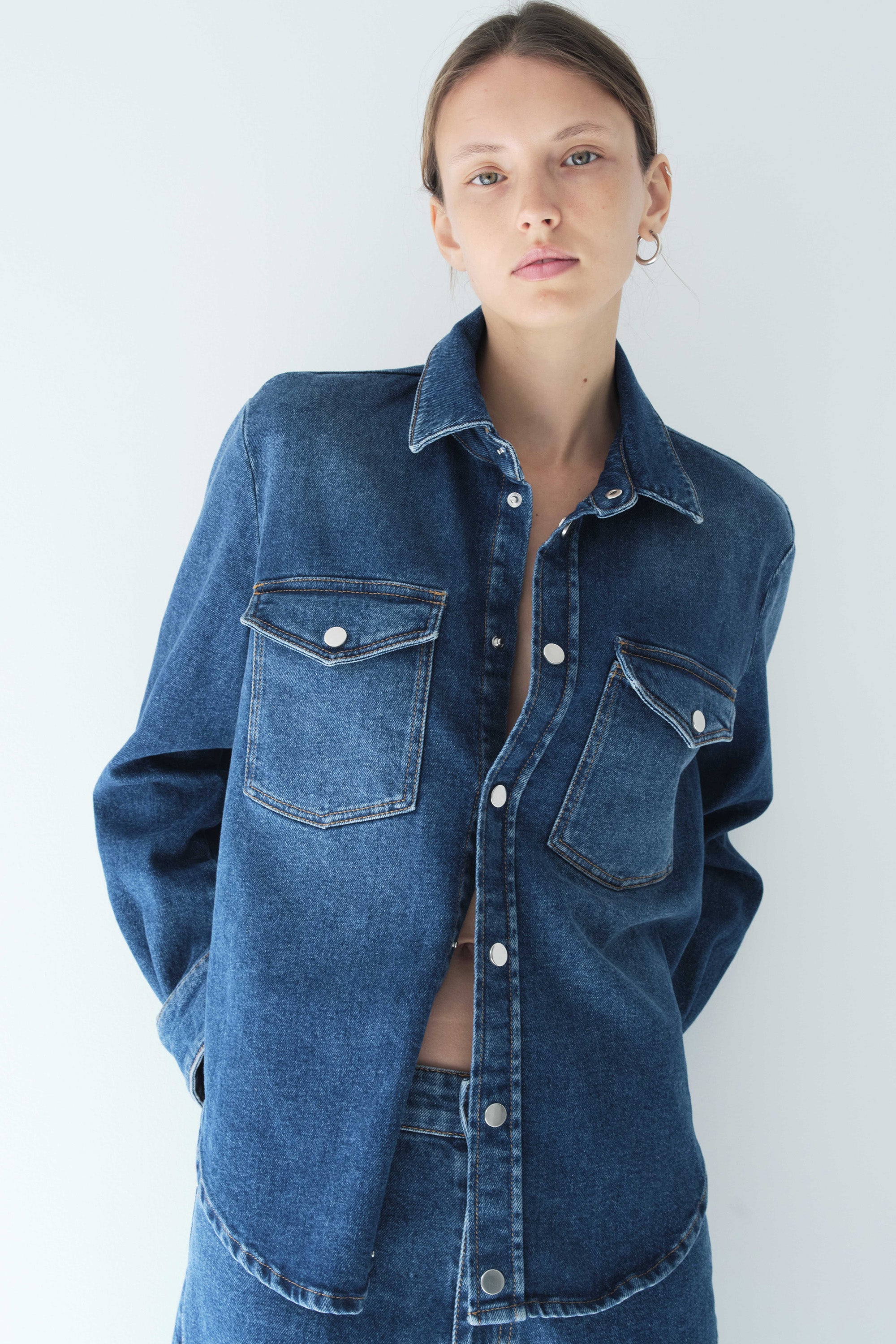 Acquaverde Chemise Topaze en Jean - Worn