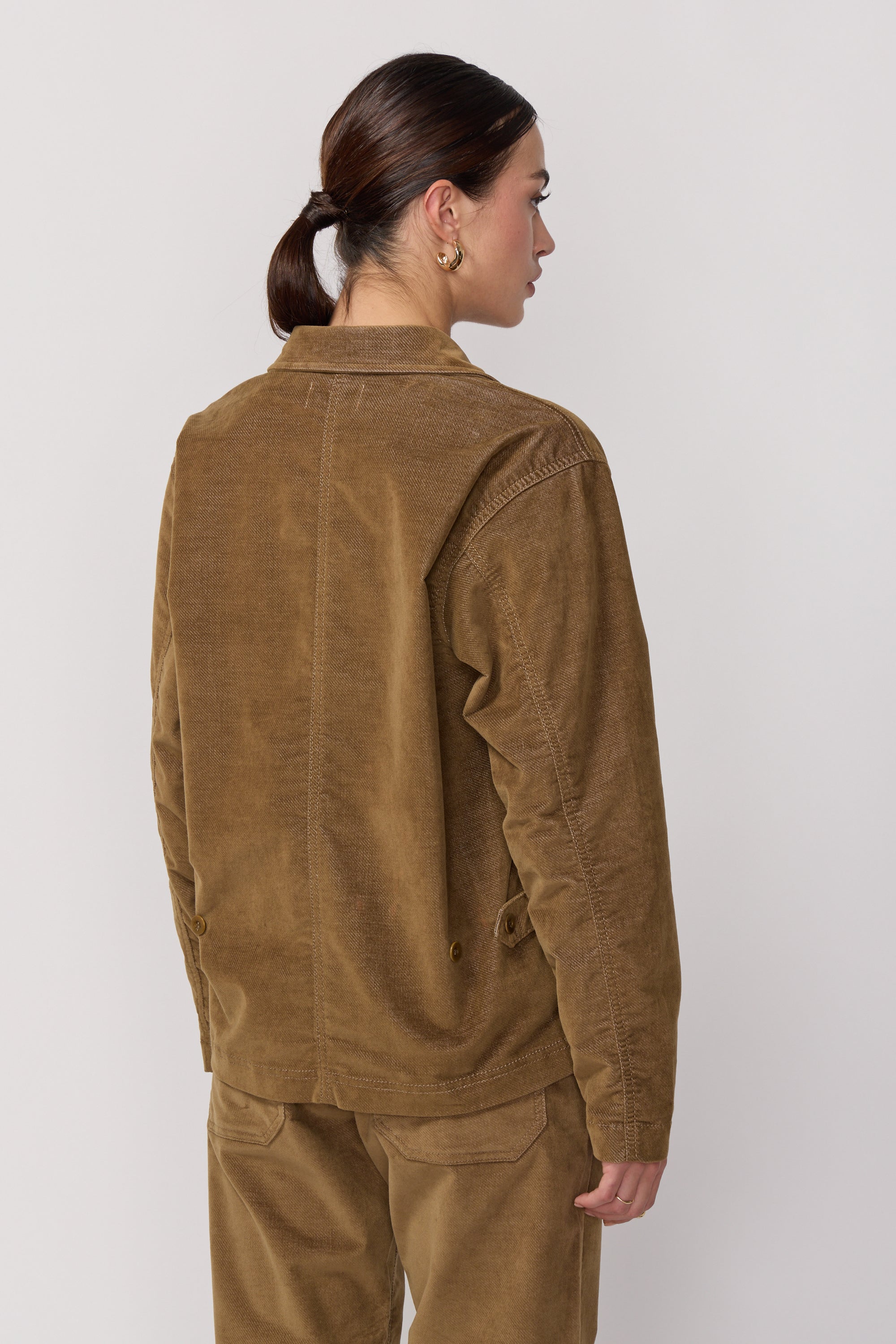 Chaqueta de terciopelo Abby - Tabaco